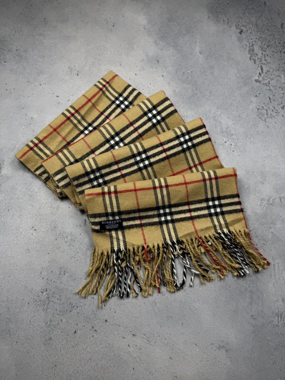 Burberry VTG Burberry London Nova Check 100% Cashmere Scarf England Size ONE SIZE - 1 Thumbnail