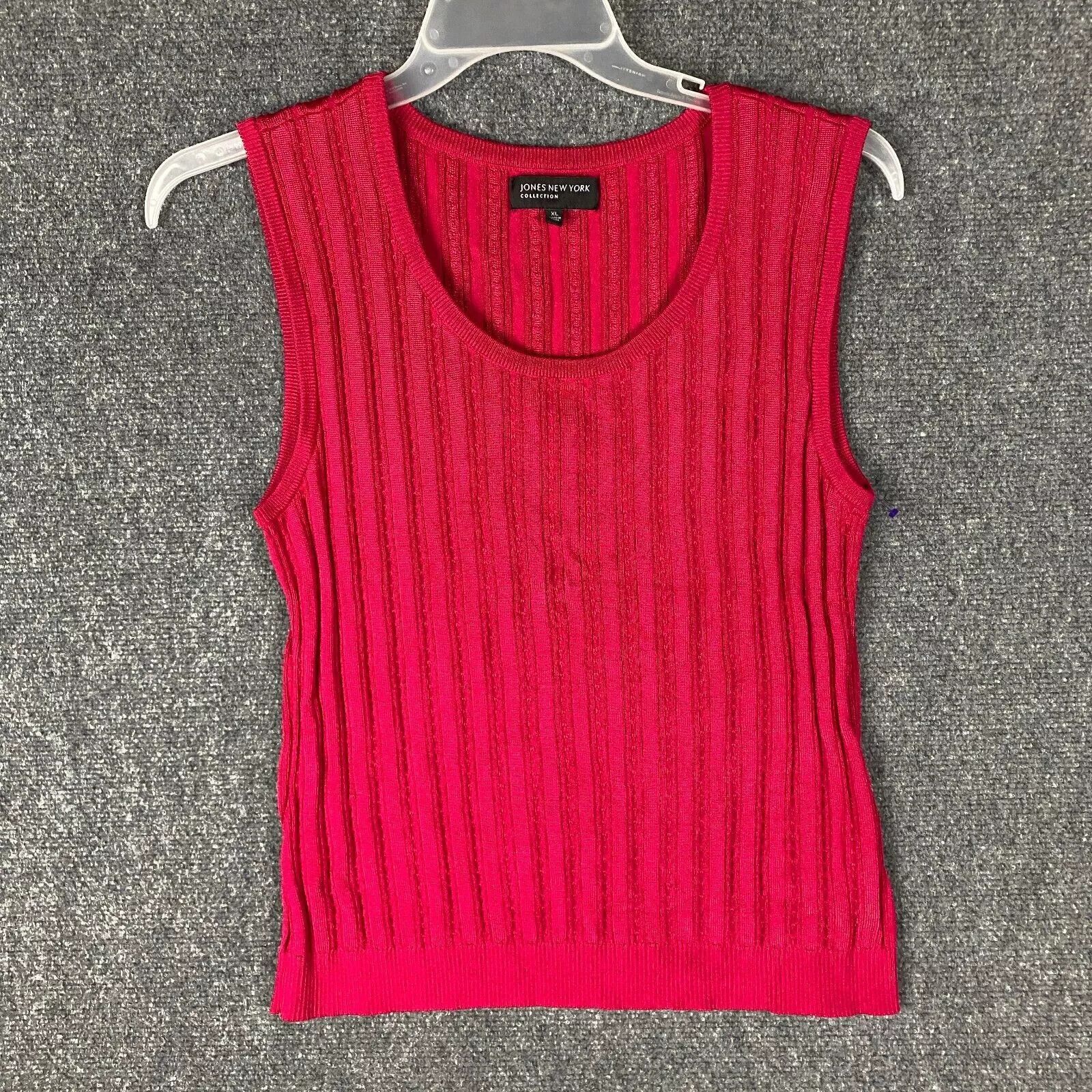 Jones New York Jones New York Tank Top Women's XL Hot Rayon Blend Adults Size XL / US 12-14 / IT 48-50 - 1 Thumbnail