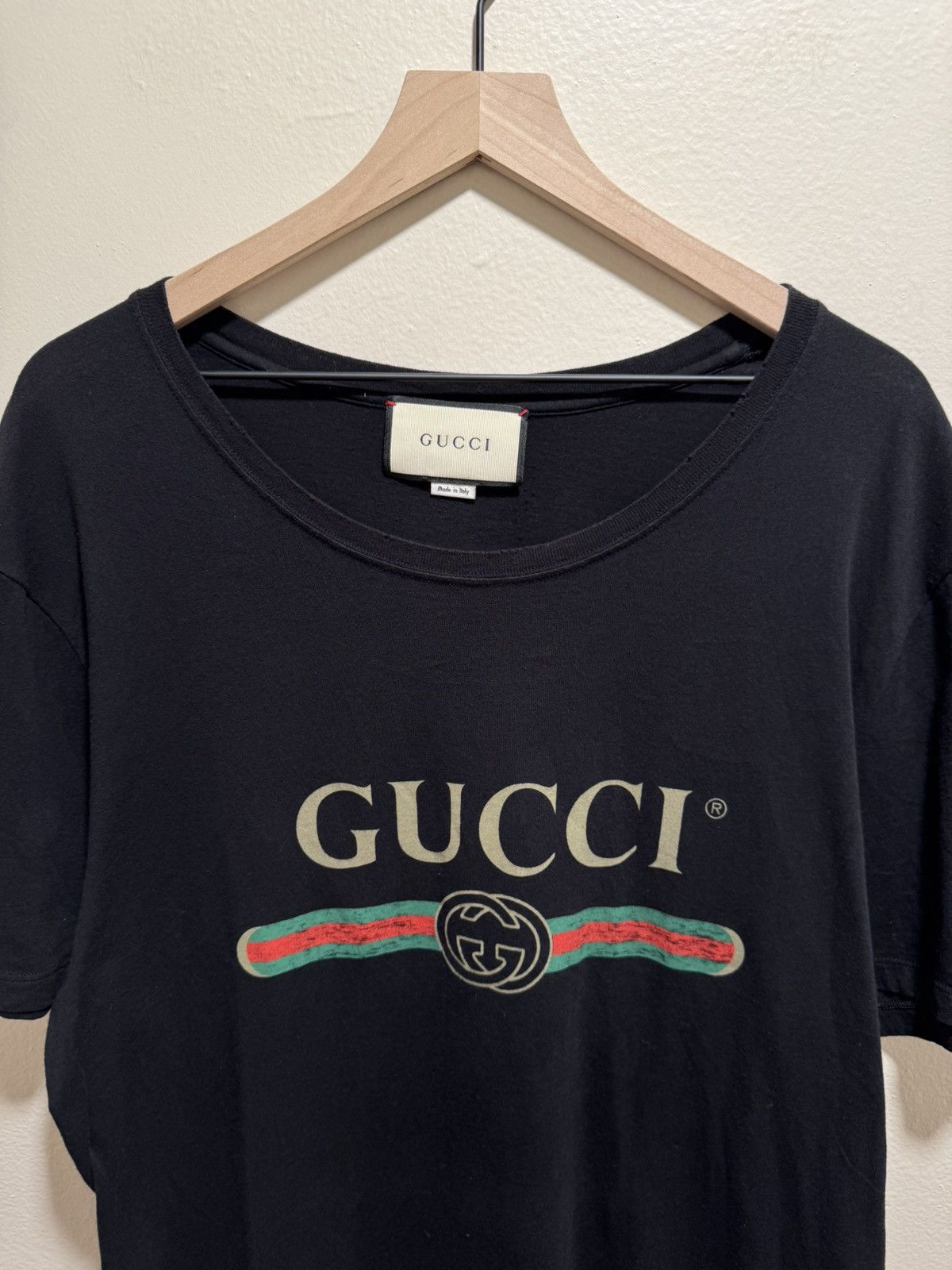 Gucci Gucci Oversize Washed T-Shirt With Gucci Logo Black Size US L / EU 52-54 / 3 - 2 Thumbnail