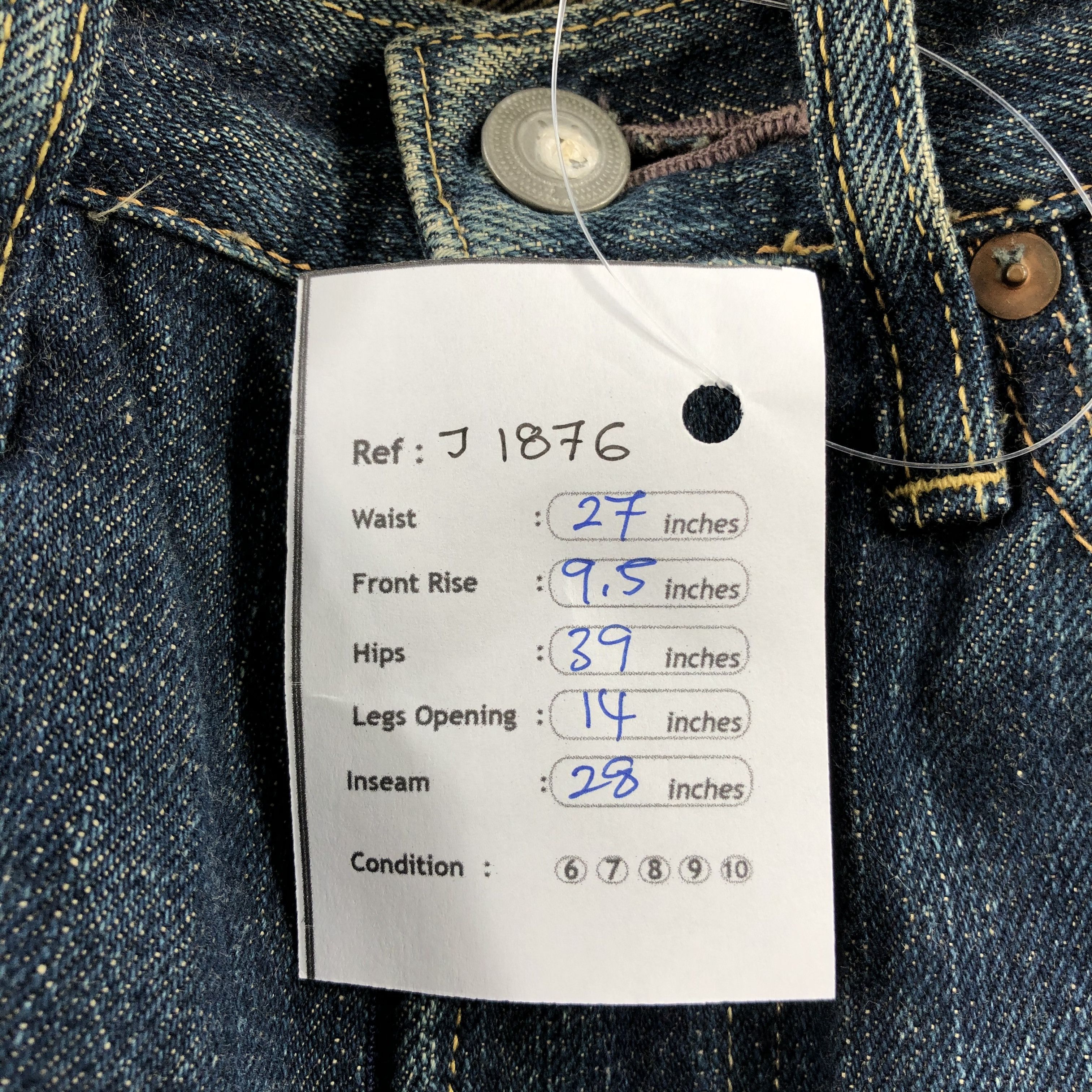 45rpm Vintage 45rpm Jeans-J1876 Size US 27 - 13 Thumbnail
