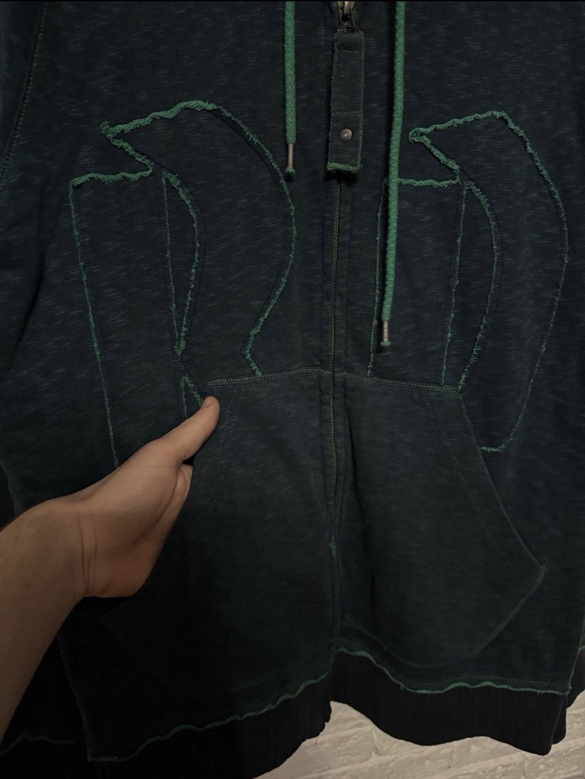 Diesel Vintage Diesel Y2K Distressed Full Zip Hoodie Huge Logo Size US L / EU 52-54 / 3 - 5 Thumbnail