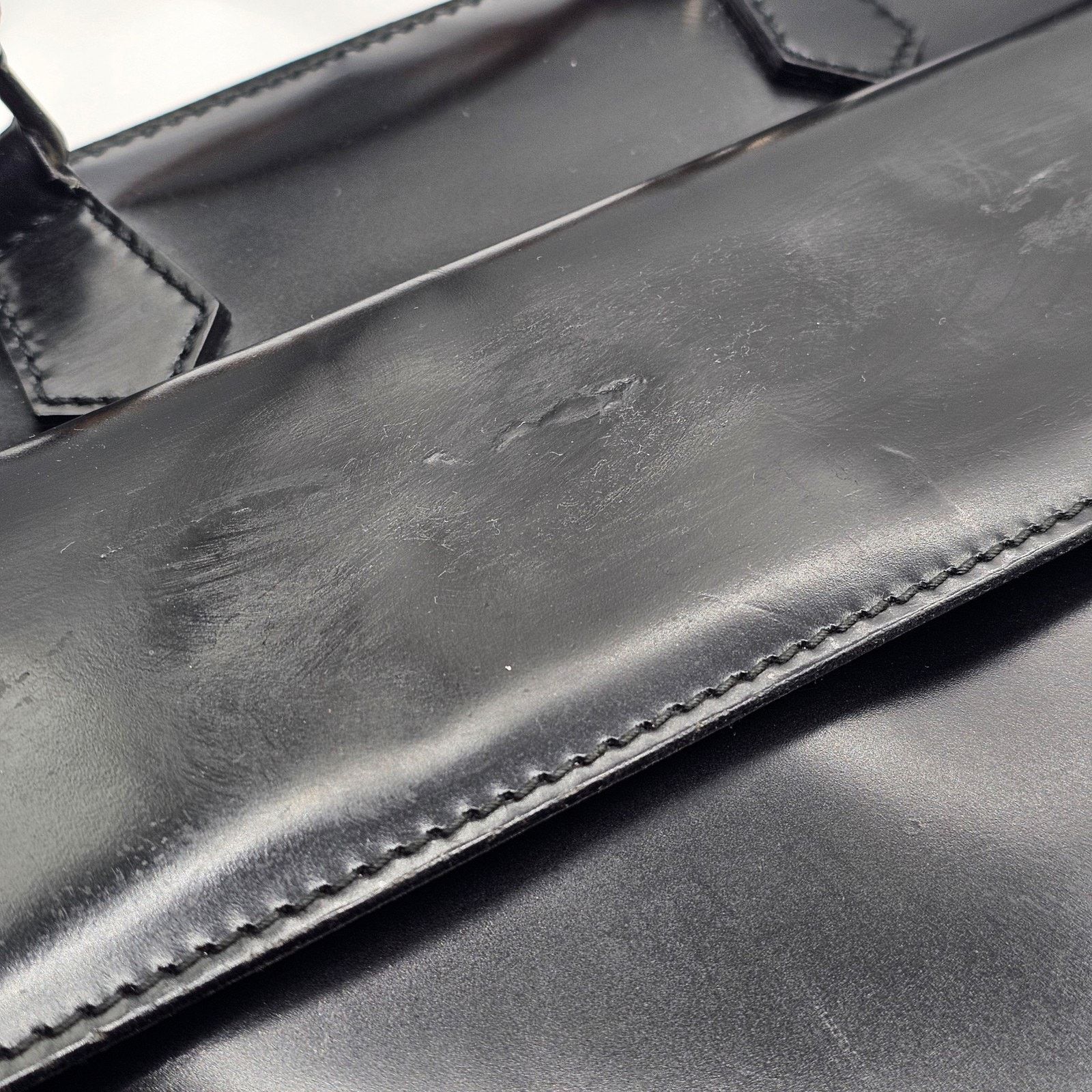 Gucci Vintage Bamboo Top-Handle Briefcase Attache Black Leather Size ONE SIZE - 9 Thumbnail