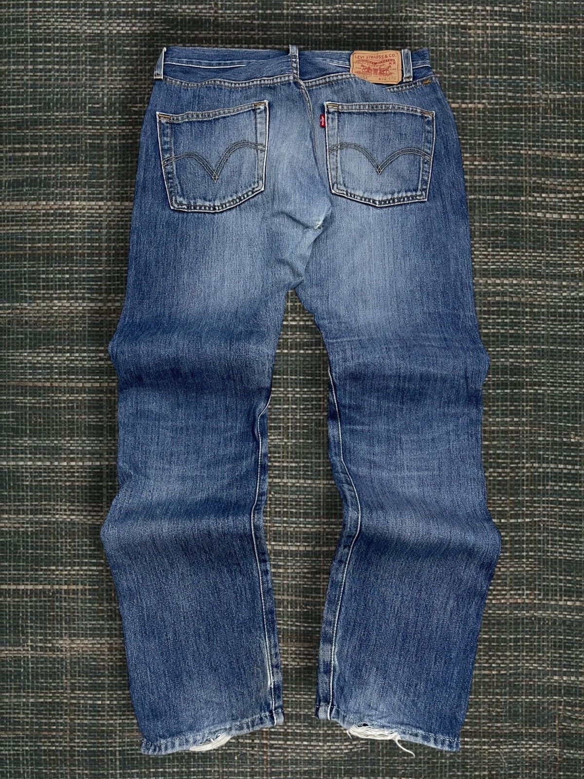 Levi's Vintage Clothing Vintage Original Levis 501 Designer Distressed Blue Denim Size US 31 - 8 Thumbnail