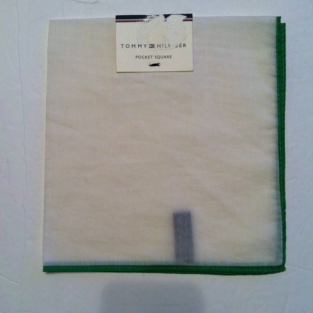Tommy Hilfiger TOMMY HILFIGER MENS NEW 70%COTTON 30%SILK POCKET SQUARE Size ONE SIZE - 1 Thumbnail