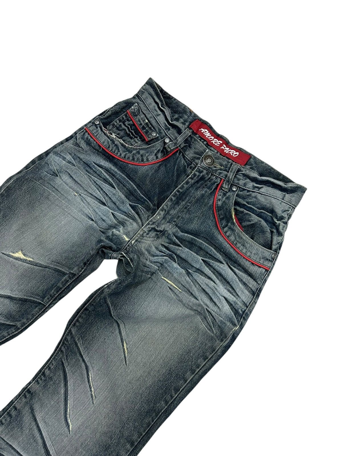 If Six Was Nine American Amore Puro Japan Jean Whisker Light Washed Size US 31 - 5 Thumbnail