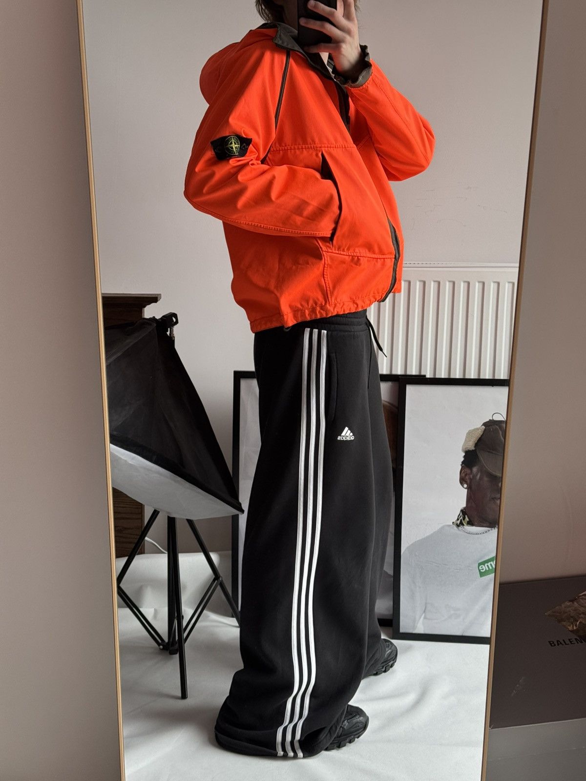 Massimo Osti Stone Island Fluorescent Orange Reversible Jacket AW05 Size US XL / EU 56 / 4 - 13 Thumbnail