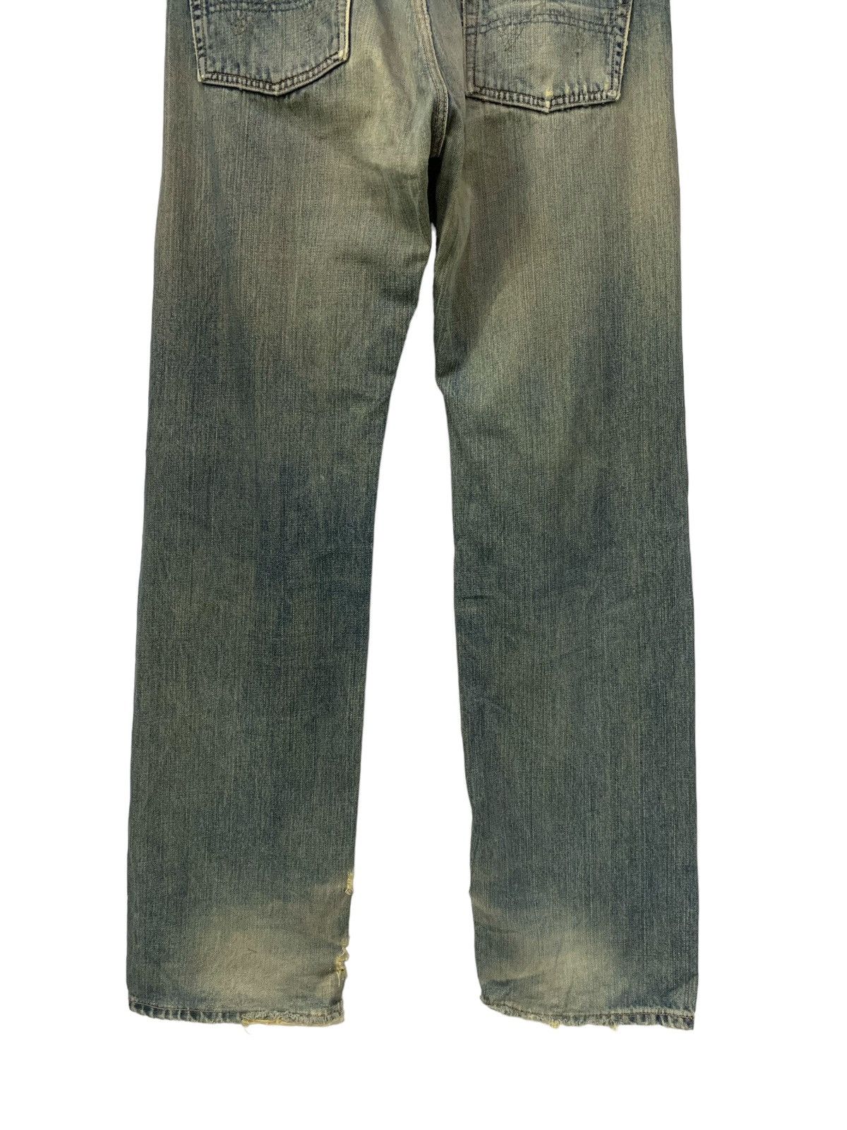 Vintage Edwin 505X Mud Wash Baggy Distressed Selvedge Jeans