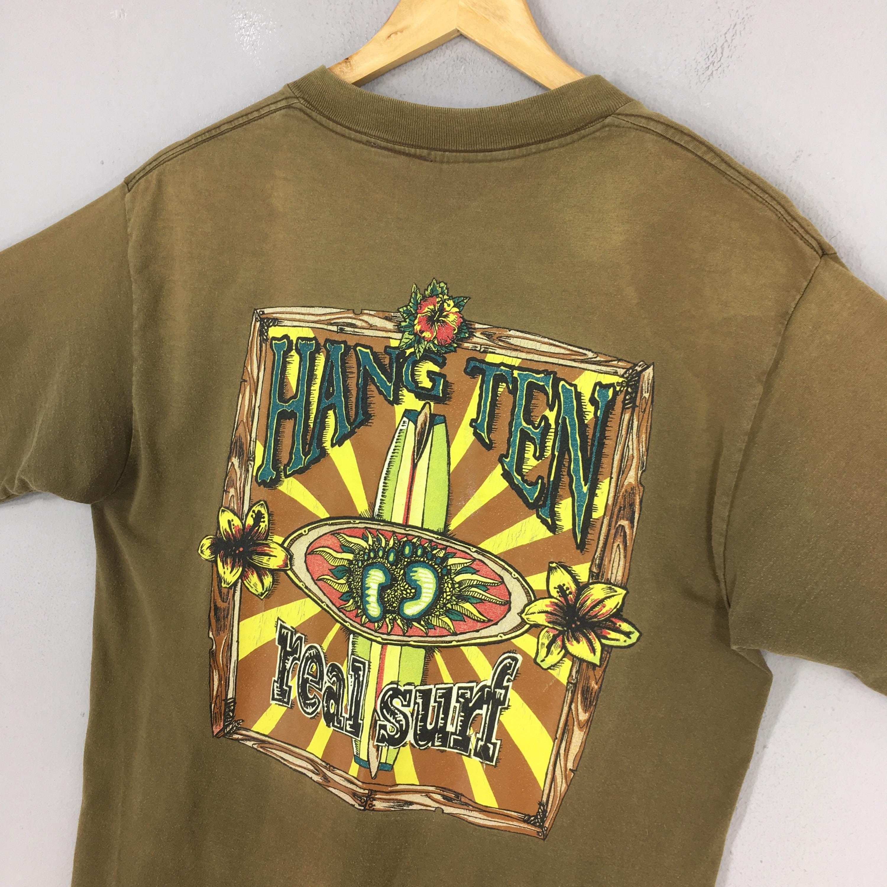Hang Ten Vintage 90s Hang Ten Surfing Footprint T shirt Large Size US L / EU 52-54 / 3 - 3 Thumbnail