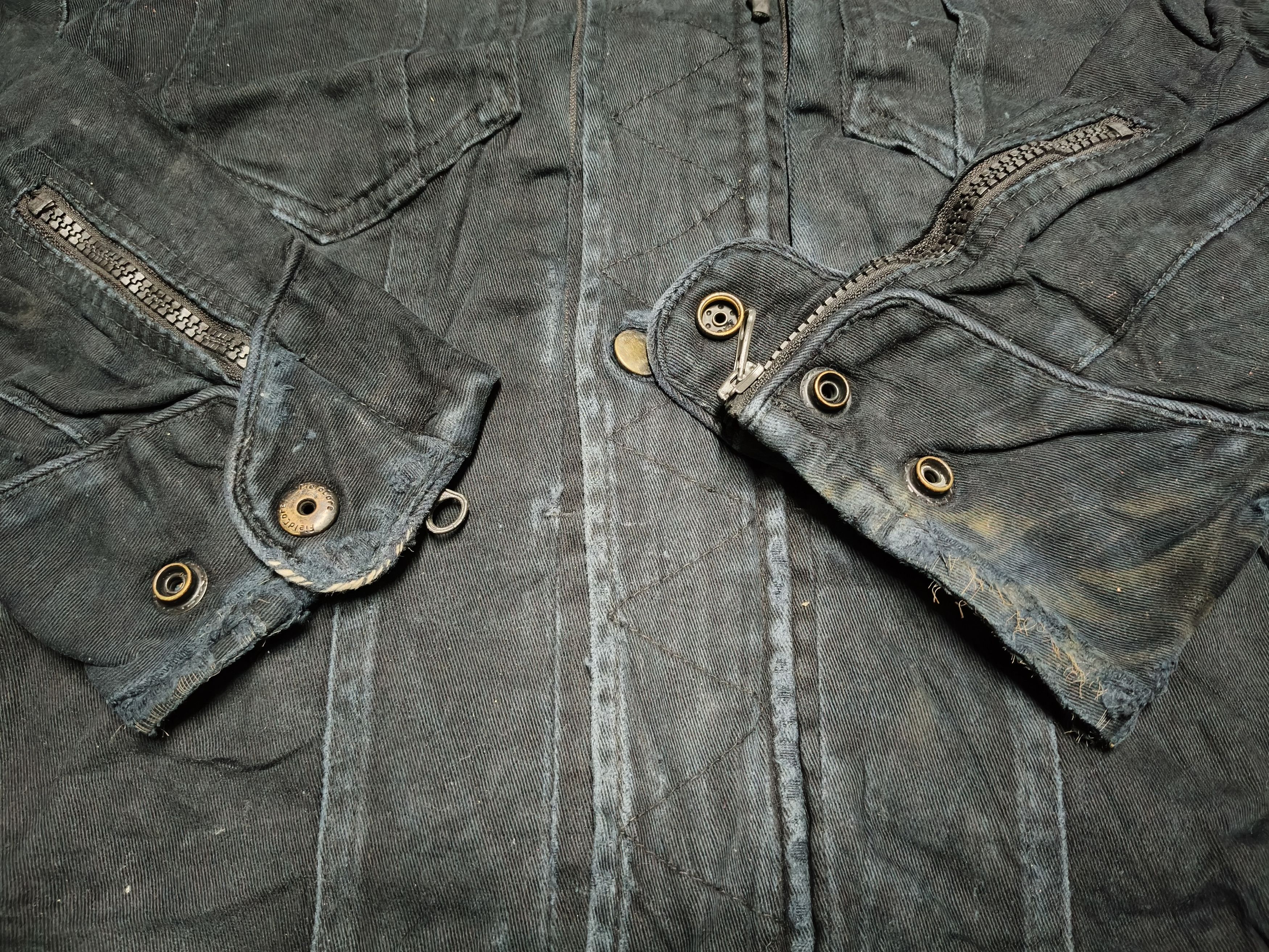 Japanese Brand Fieldcore Denim Stretch Jacket Size US L / EU 52-54 / 3 - 9 Thumbnail