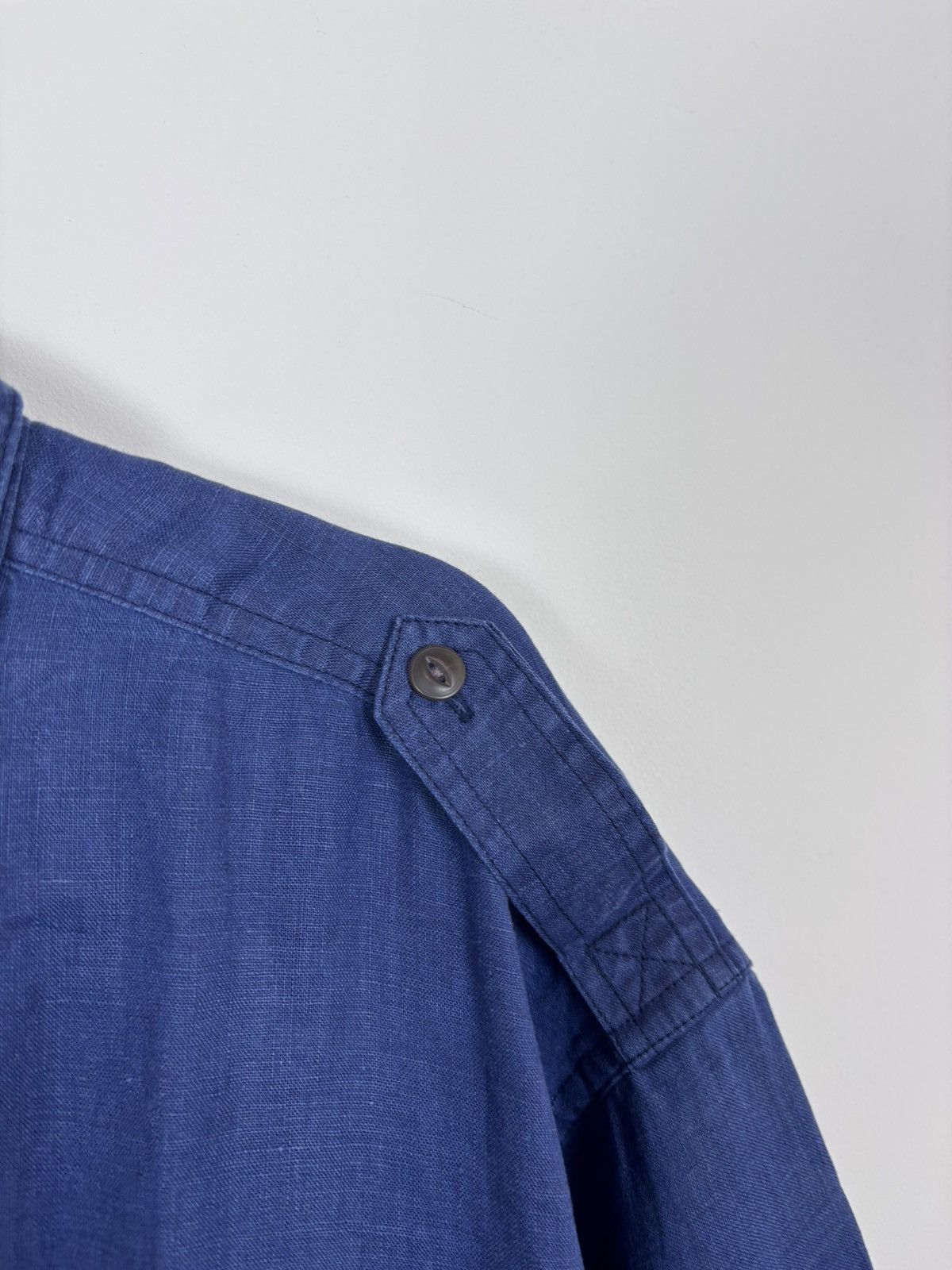 Orvis Vintage Orvis Bush Men’s Blue Linen Short Sleeve Shirt Size US XXL / EU 58 / 5 - 6 Thumbnail