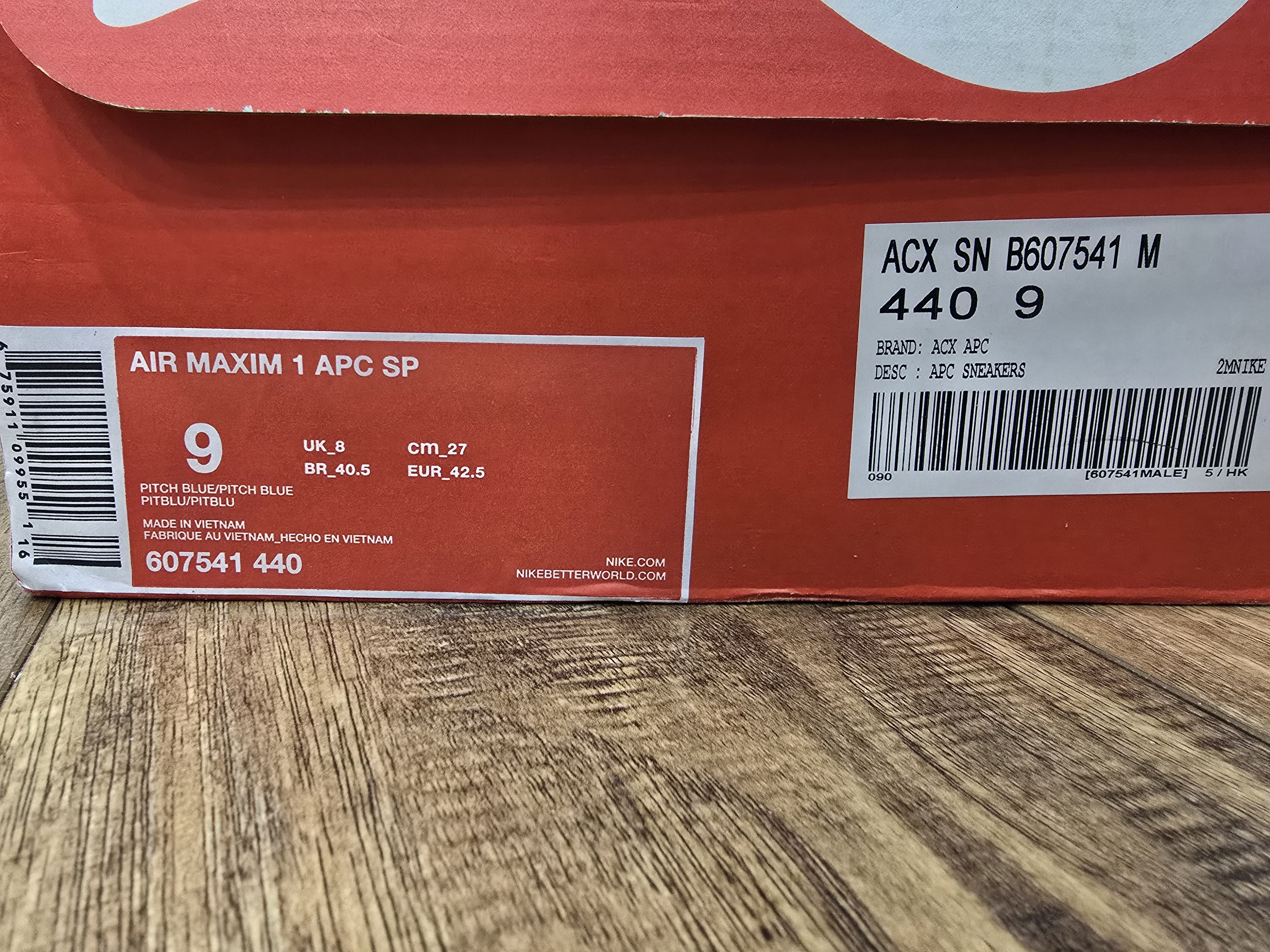 A.P.C. × Nike Nike Air Maxim 1 SP - APC Pitch Blue Size US 9 / EU 42 - 4 Thumbnail