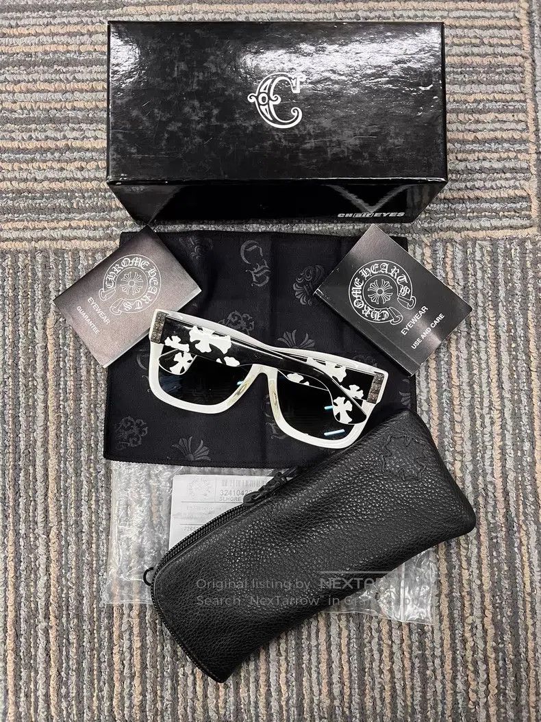 Chrome Hearts Chrome Hearts Cat-eye sunglasses with cross-shaped silver Size ONE SIZE - 2 Thumbnail