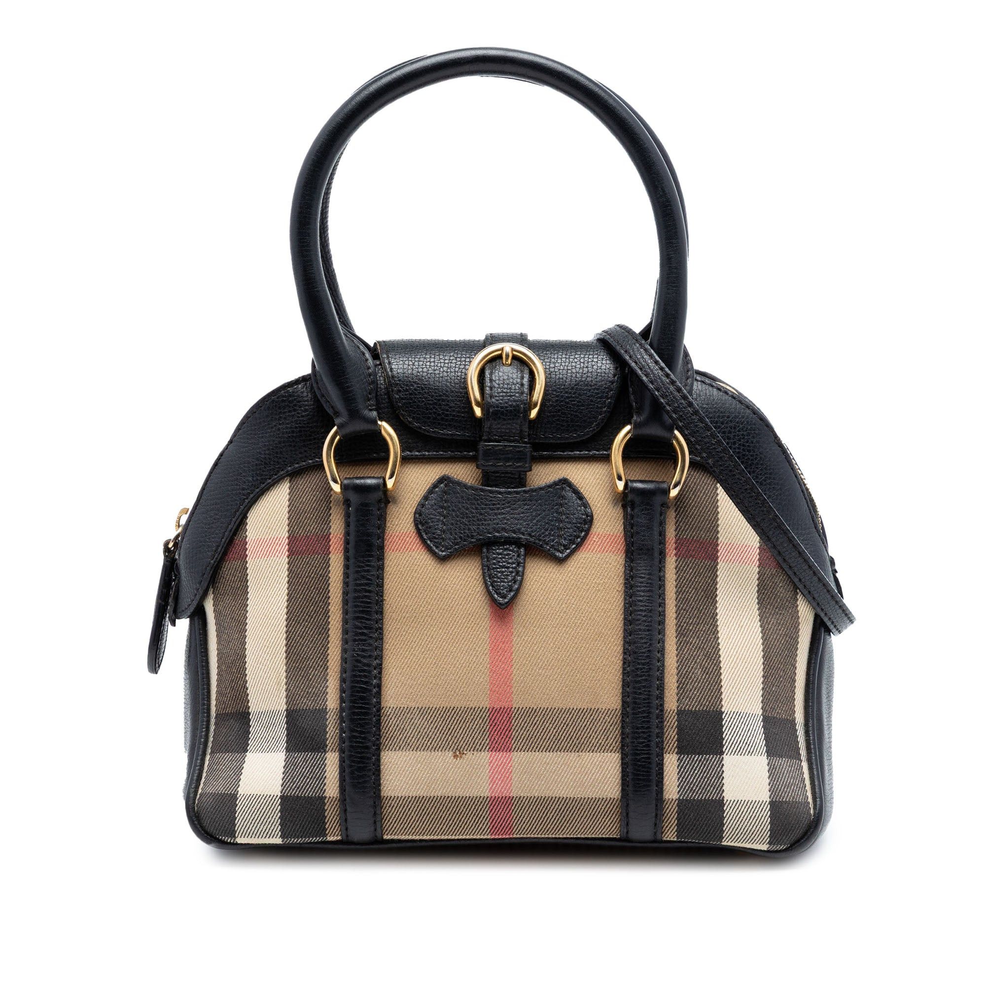 Burberry Small House Check Canvas Milverton Satchel Size ONE SIZE - 1 Thumbnail