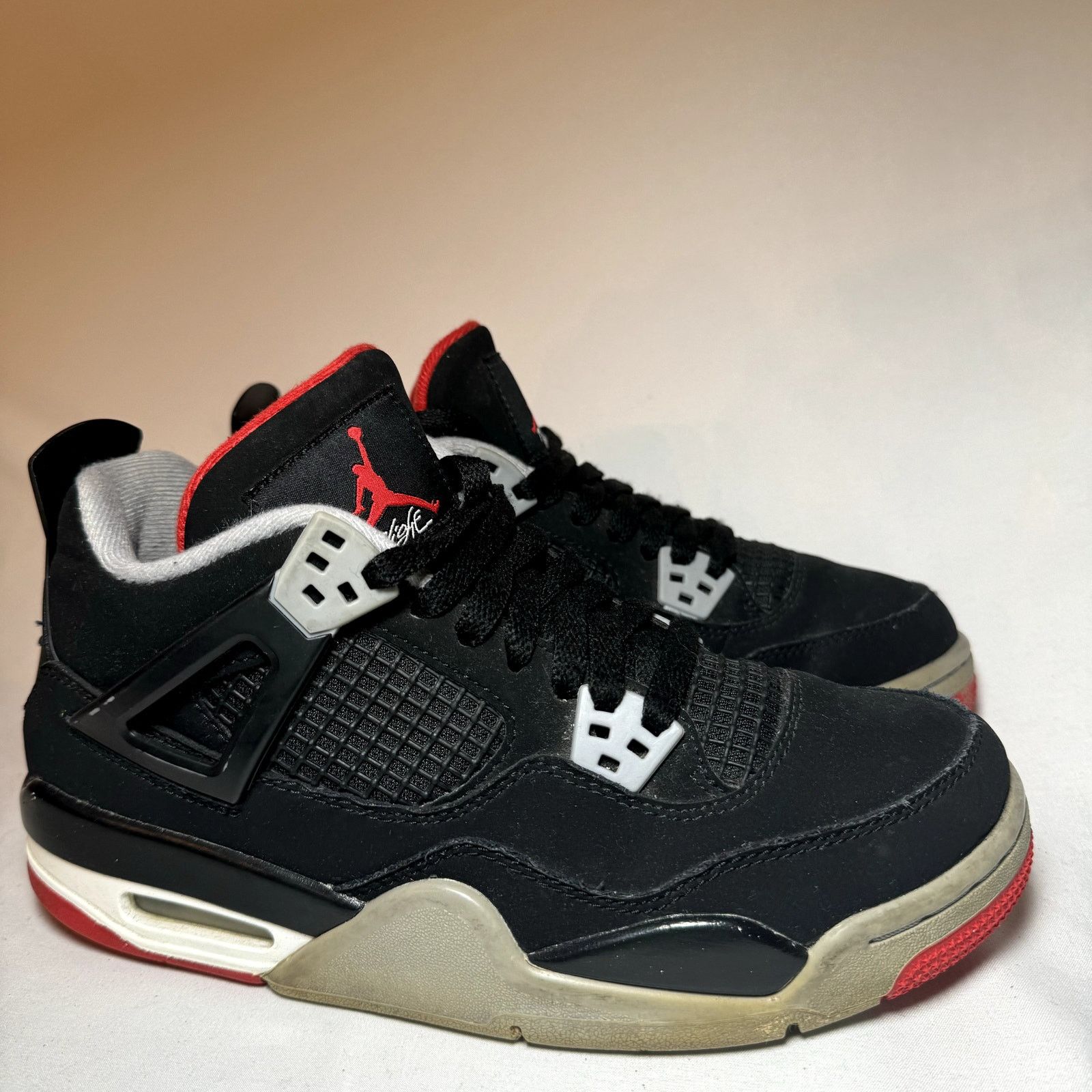 Jordan Brand × Nike Nike Air Jordan 4 Retro OG GS Bred 2019 Men's Shoes - Size 6 Size US 6 / EU 39 - 1 Thumbnail