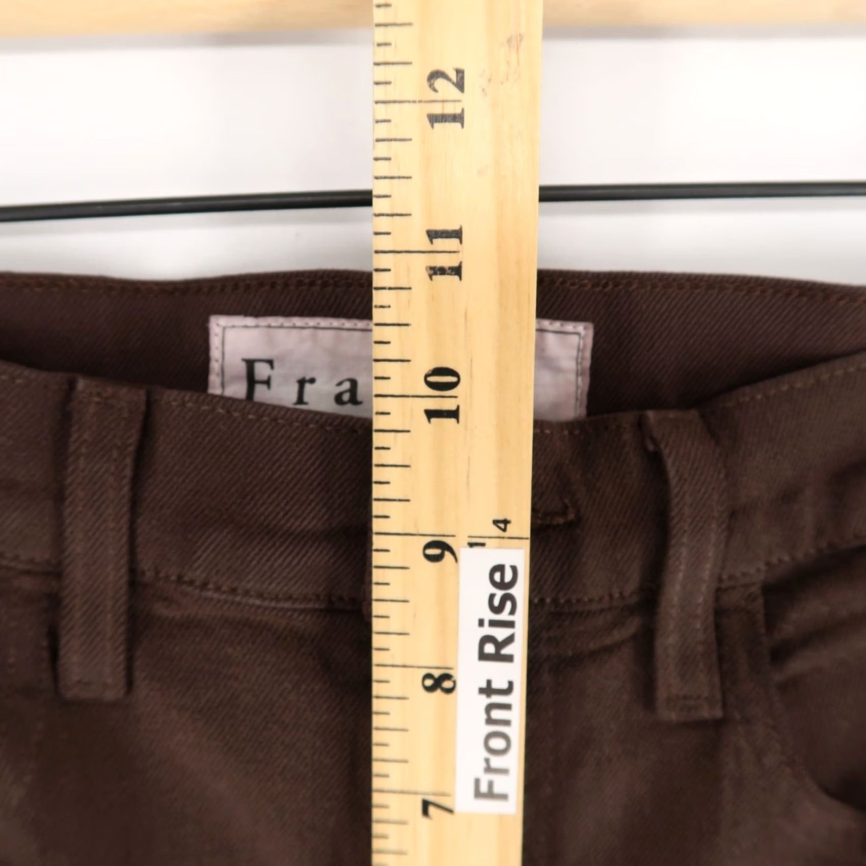 Frank & Eileen Frank & Eileen Cork Jeans Womens 26 Brown Fray Hem High Rise Cropped Straight Jeans Size 26" / US 2 / IT 38 - 7 Thumbnail
