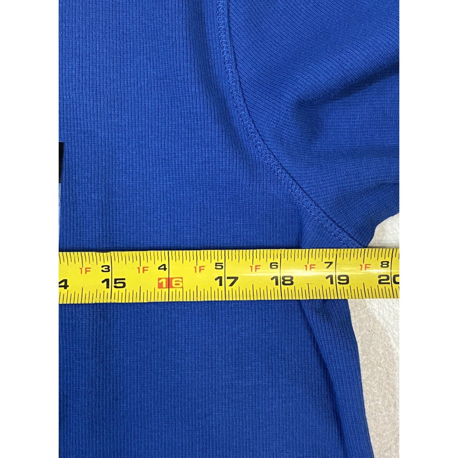 Liz Claiborne Liz Claiborne Womens Blue Long Sleeve Mock Neck Stretch size Large Blouse Size L / US 10 / IT 46 - 3 Thumbnail