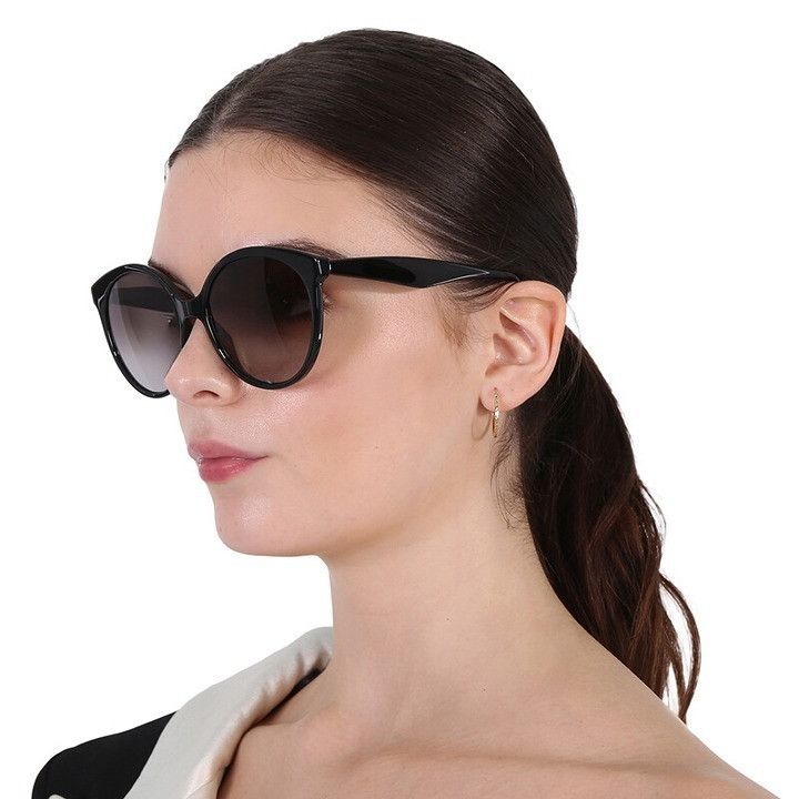 Salvatore Ferragamo Salvatore Ferragamo SF1071S 001 Sunglasses Black Round Frame Size ONE SIZE - 2 Thumbnail