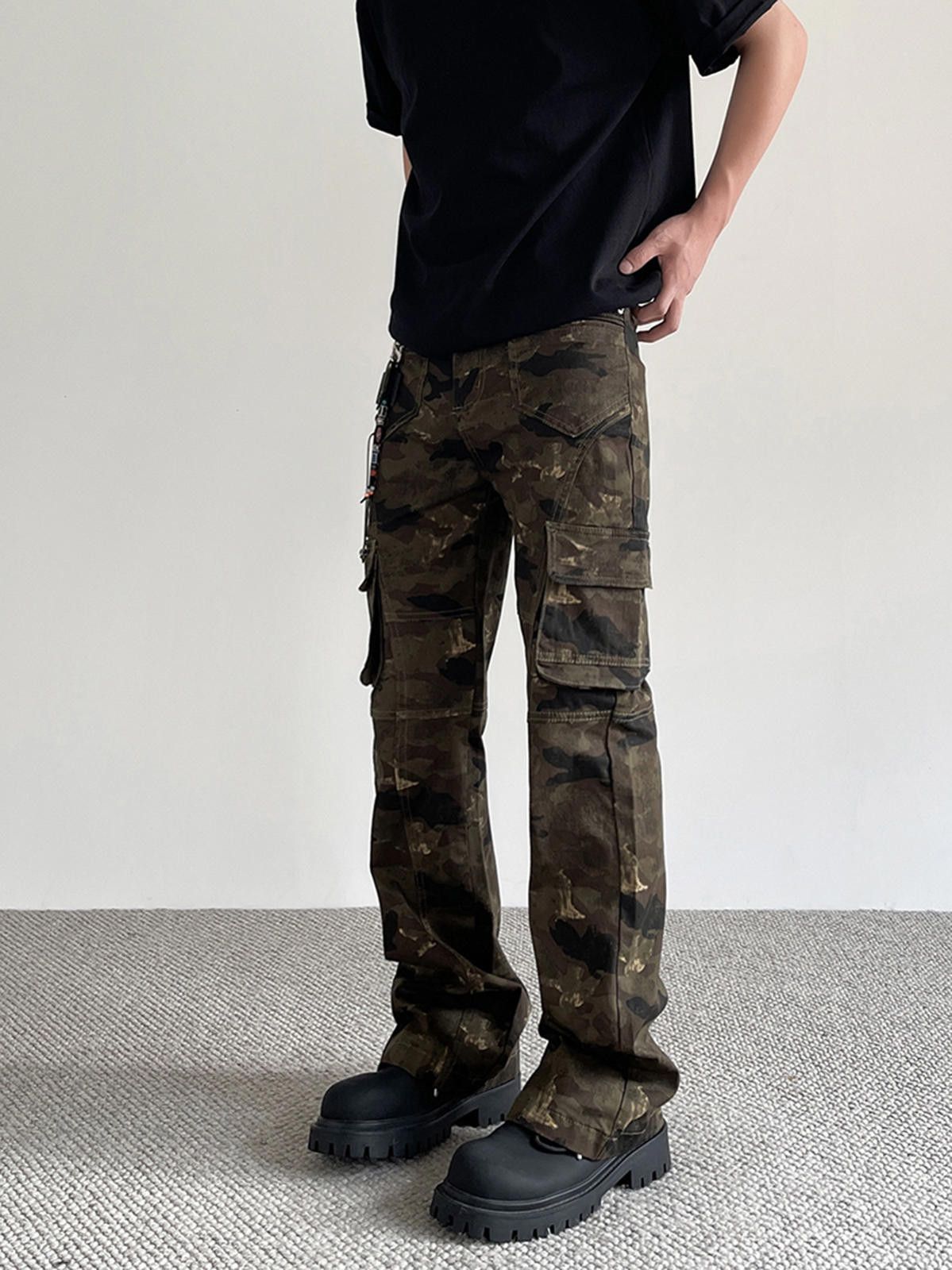 Vintage Camouflage Cargo Flare Pants Size US 28 / EU 44 - 4 Thumbnail
