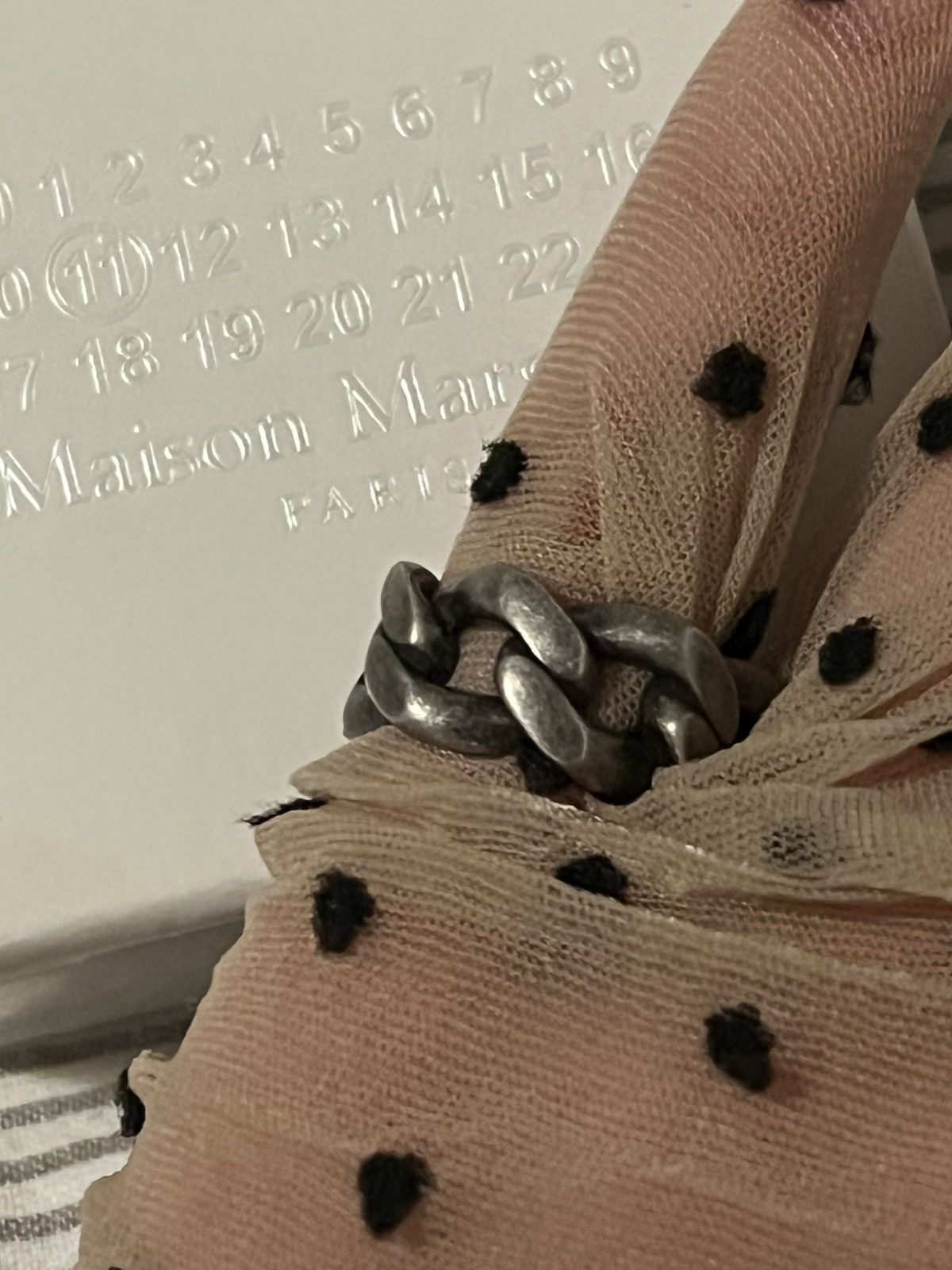 Maison Margiela Maison Margiela Silver Chain Link Ring Size ONE SIZE - 1 Thumbnail