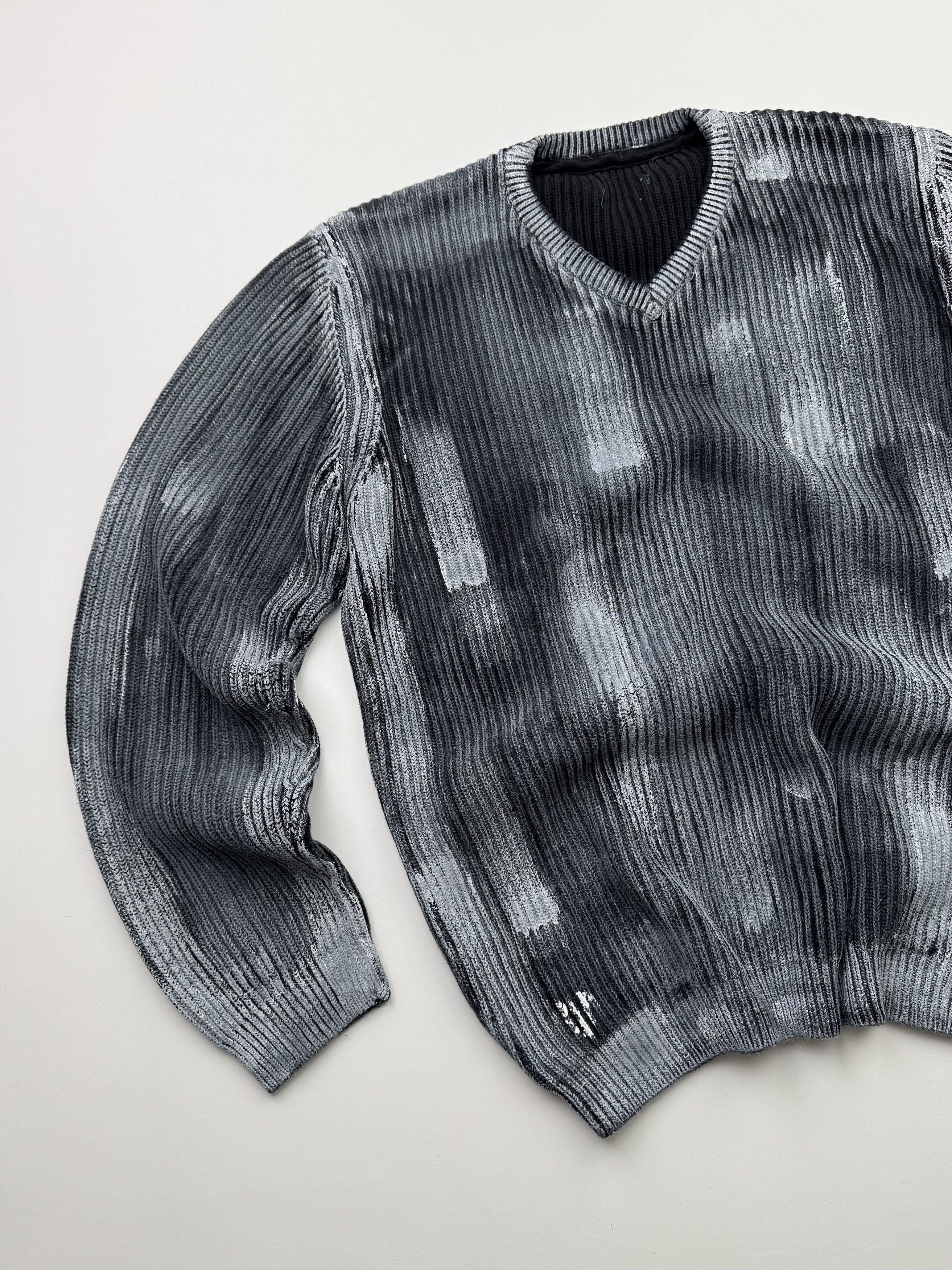 Vintage Vintage Faded Ribbed Sweater B338(V172)E2 Size US L / EU 52-54 / 3 - 2 Thumbnail
