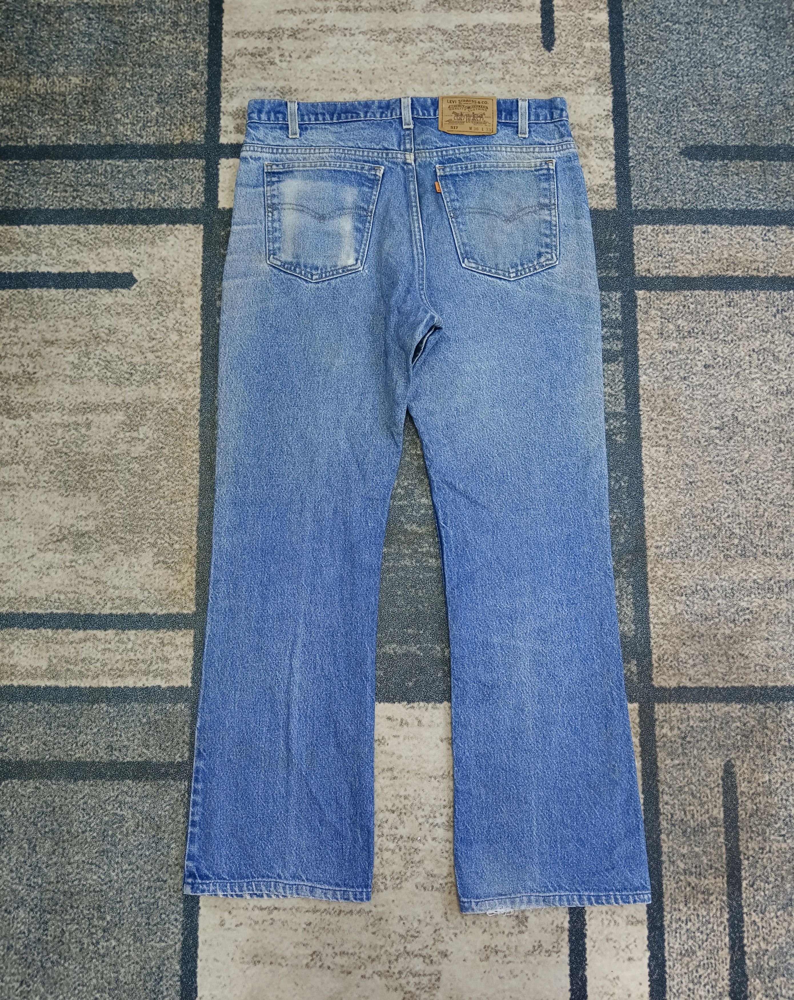 Levi's Vintage Clothing VINTAGE 90s WIDE LEG BOOCUT 517 LEVIS DISTRESSED Size US 35 - 3 Thumbnail