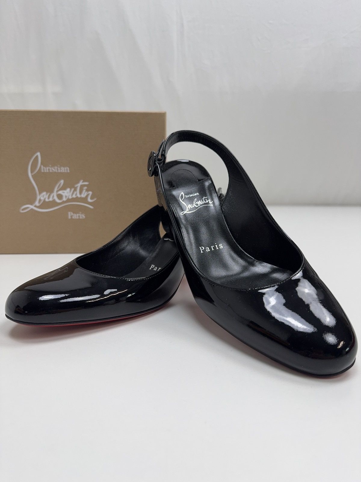 Christian Louboutin Christian Louboutin So Jane Sling 55 Patent Leather Size US 7 / IT 37 - 2 Thumbnail
