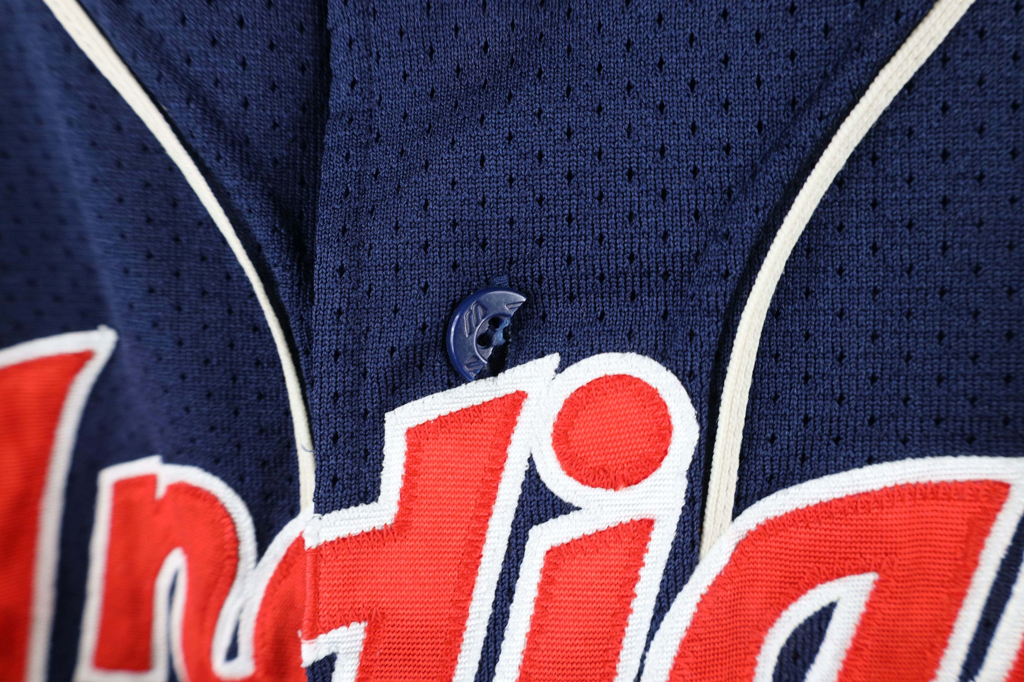 Mizuno × Vintage Vintage 90s Mizuno Cleveland Indians Baseball Jersey Blue #9 Size US S / EU 44-46 / 1 - 7 Thumbnail