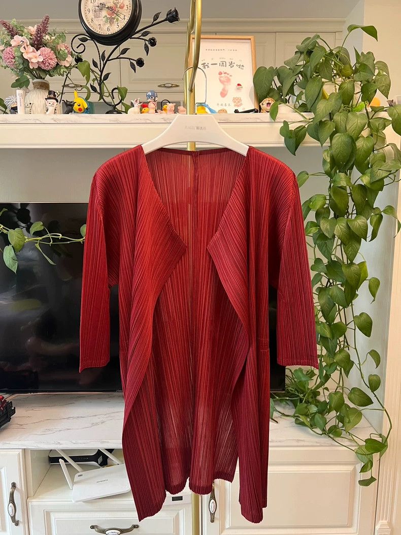 Issey Miyake issey miyake size:2 A red cardigan coat Size XXS / US 00 / IT 34 - 1 Thumbnail