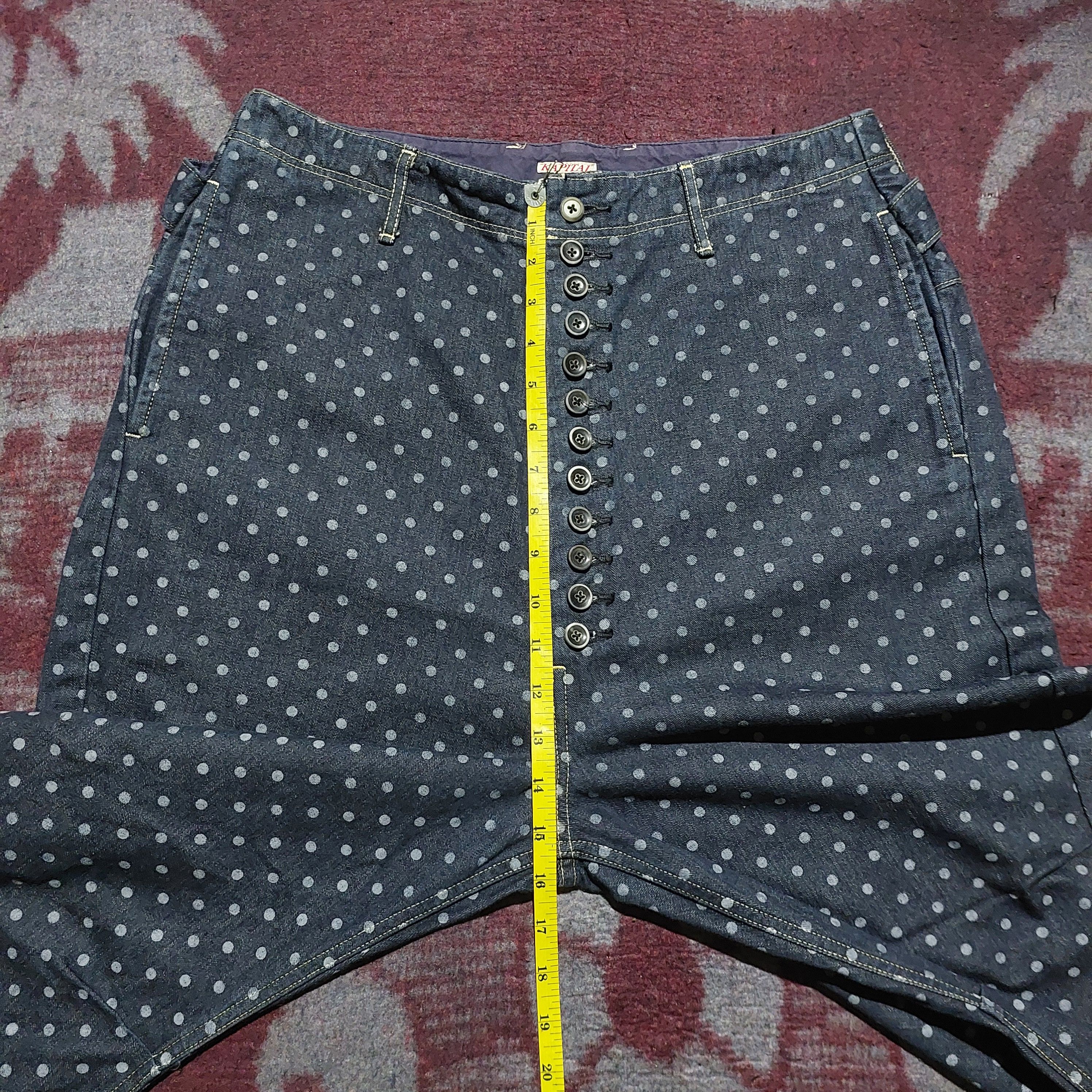 Kapital Kapital polca Clown button down denim pants Size US 32 / EU 48 - 20 Thumbnail