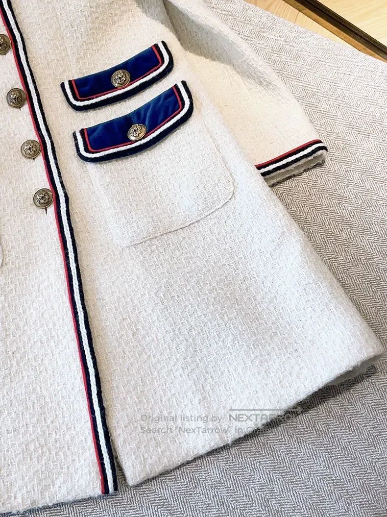 Gucci Gucci Milky white soft tweed medium and long coat Size XS / US 0-2 / IT 36-38 - 4 Thumbnail