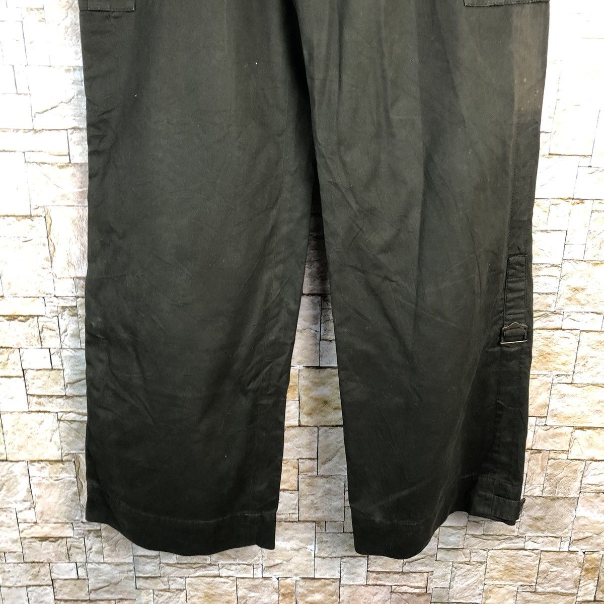 Japanese Brand Human Woman Green Cargo Multipocket Pants #A161 Size 29" - 7 Thumbnail