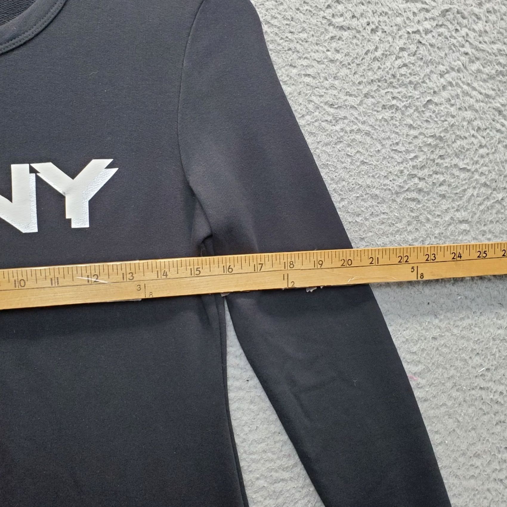DKNY DKNY T-Shirt Dress Womens Size S Black Graphic Logo Long Sleeve Crew Neck Pullover Size S / US 4 / IT 40 - 4 Thumbnail