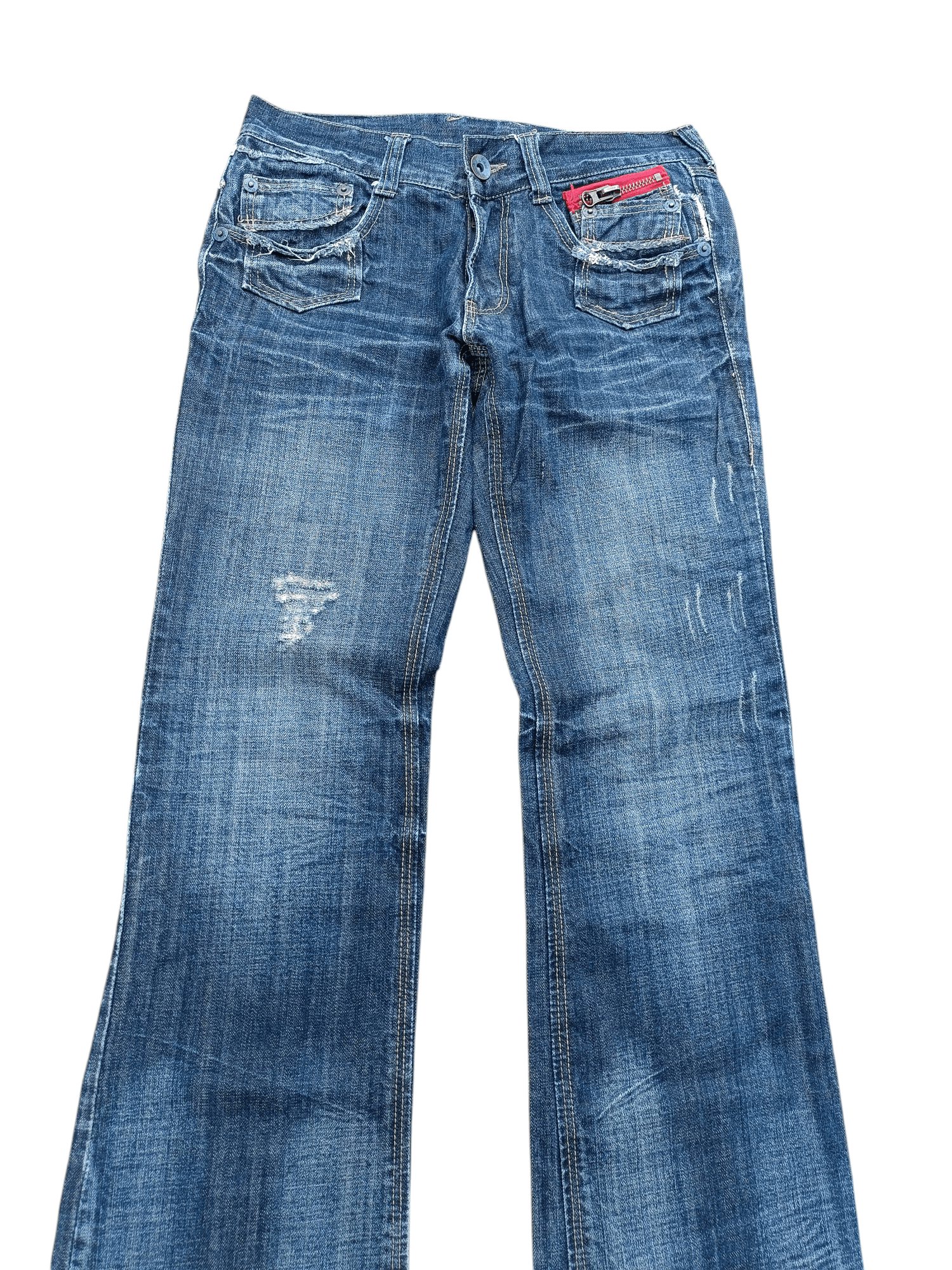 If Six Was Nine × Japanese Brand × Le Grande Bleu (L.G.B.) FLARED Distressed Japanese Brand RUSS-K Bootcut Denim Size US 30 / EU 46 - 6 Thumbnail