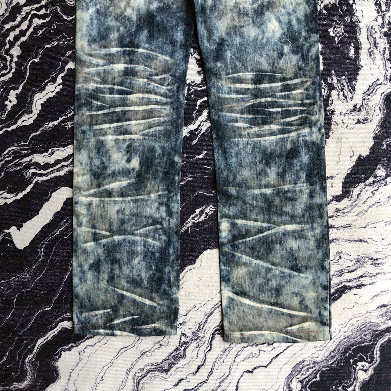 Vintage Y2K Semantic Design Heavy Fade Japanese Denim