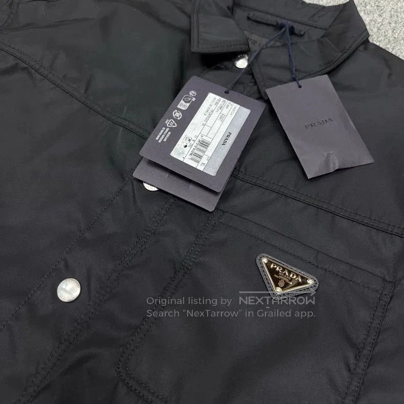 Prada Prada Black Triangle Logo Jacket XL. Size US XL / EU 56 / 4 - 3 Thumbnail