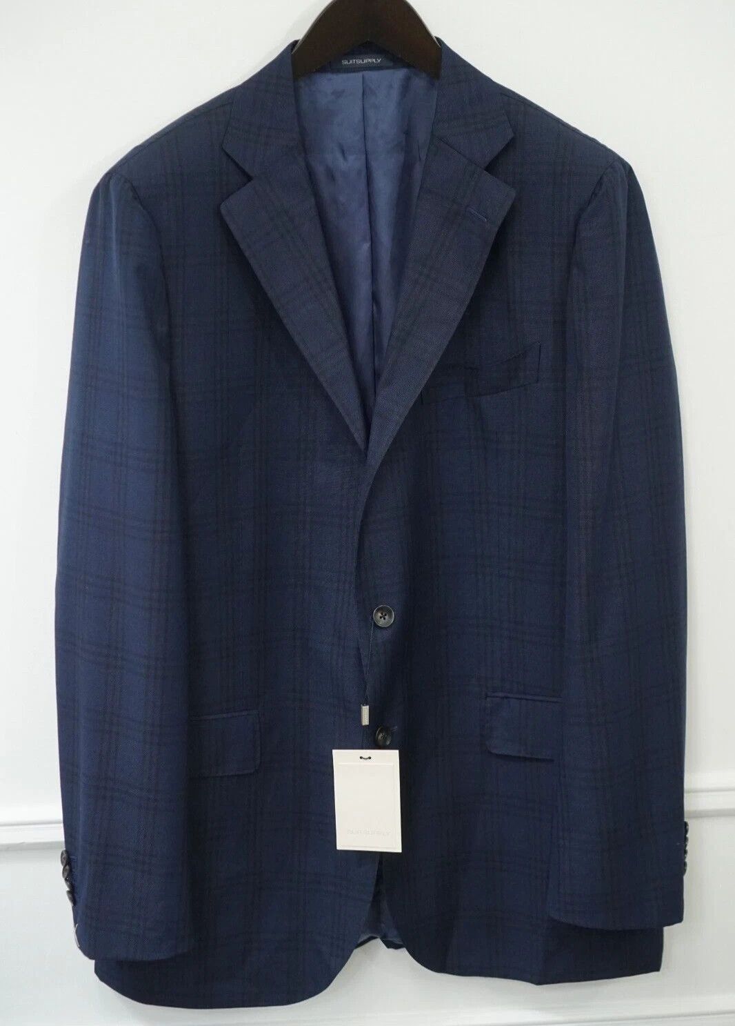 Suitsupply Men Suitsupply Blazer La Spalla Wool Navy Blue 114 UK/US48L Size 48L - 1 Thumbnail
