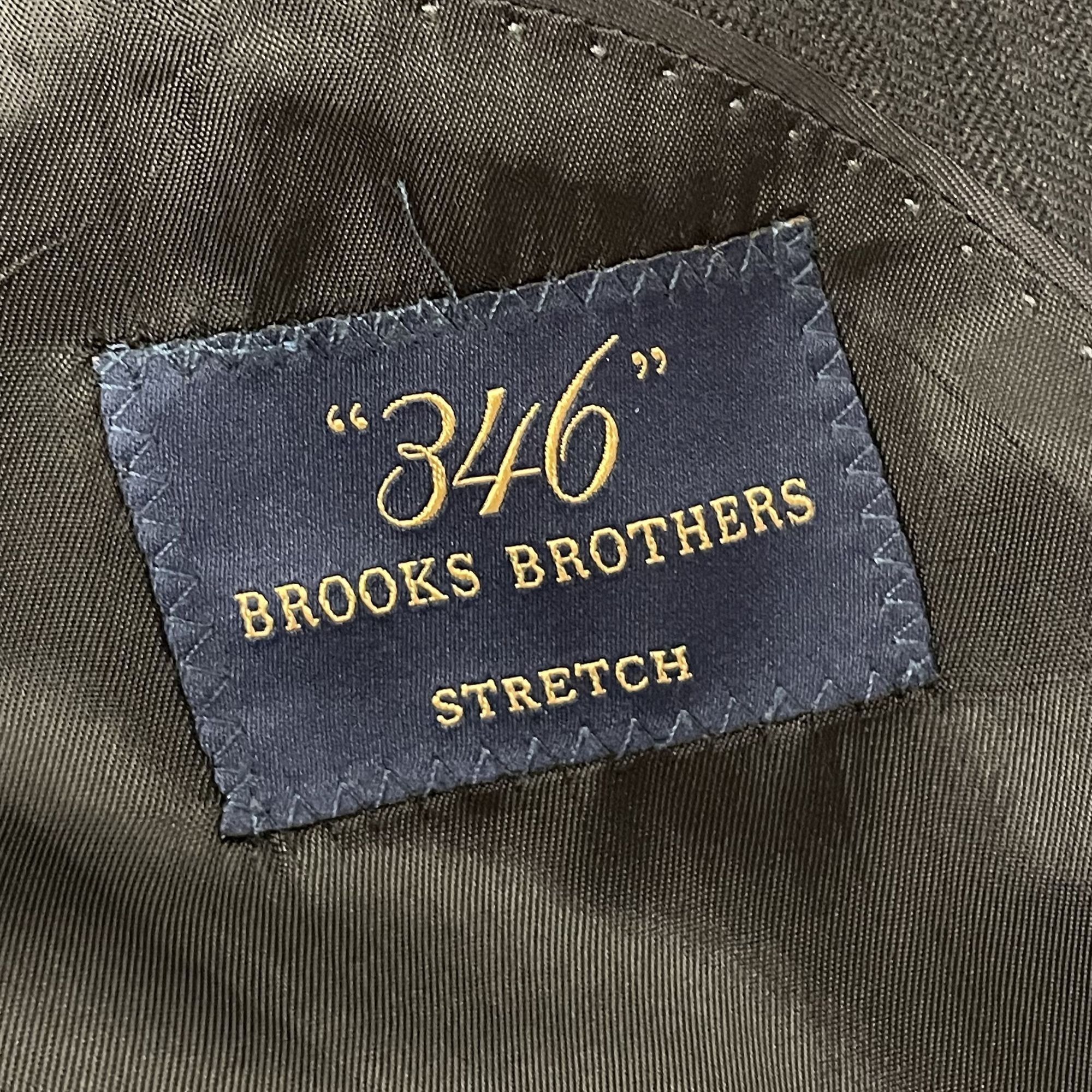 Brooks Brothers Brooks Brothers 346 Black HERRINGBONE Stretch Sport Coat Size 42R - 9 Thumbnail