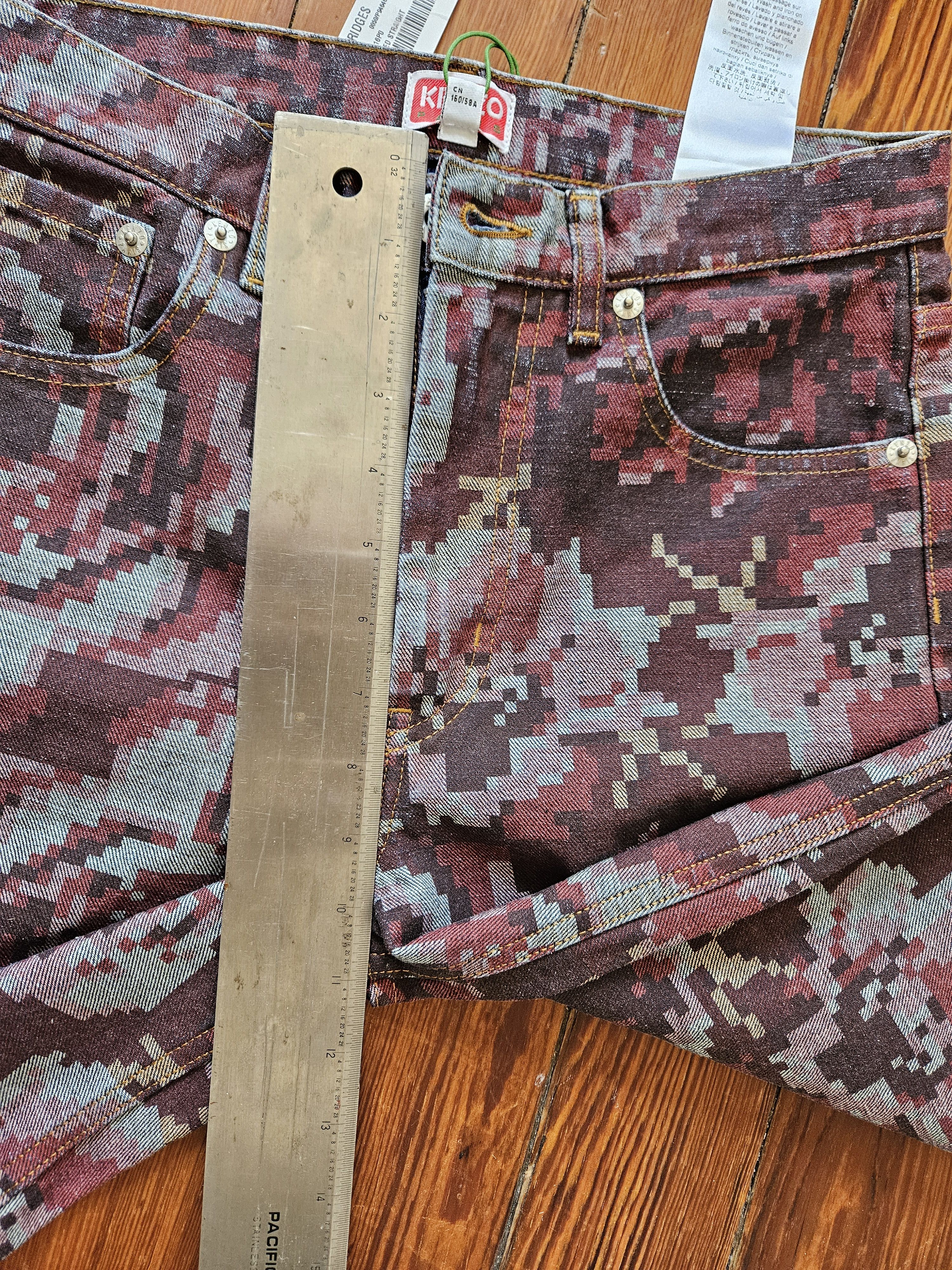 Kenzo Kenzo floral pixel printed straight jeans Size 26" / US 2 / IT 38 - 7 Thumbnail