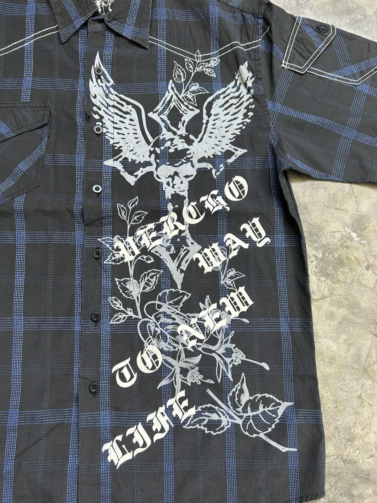 Japanese Brand 2000s Vercho Japan Punk Style Shirt Size US M / EU 48-50 / 2 - 4 Thumbnail