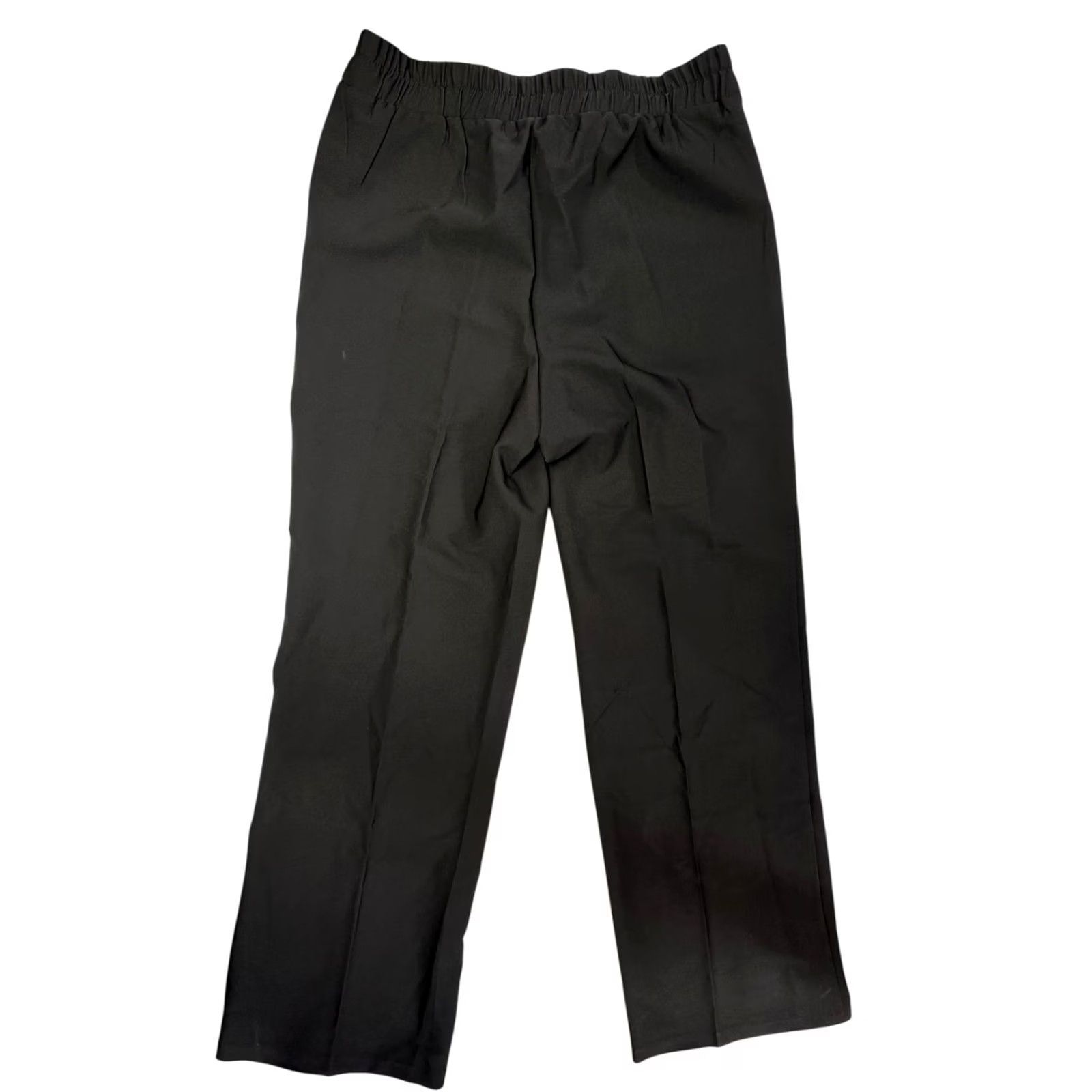 Vintage VINTAGE Chloe + Jasmine Women's Black Pull-On Wide-Leg Pants Size L Elastic Waist New Size 36" / US 14 / IT 50 - 4 Thumbnail