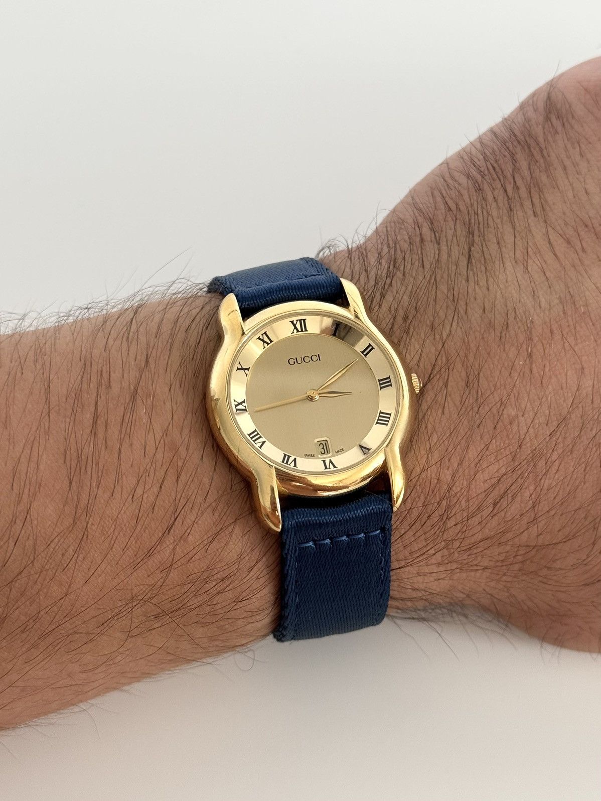 Gucci ★0% TAX★ GUCCI 18K GOLD PLATED ART DECO 5100M WATCH 90S Size ONE SIZE - 1 Thumbnail