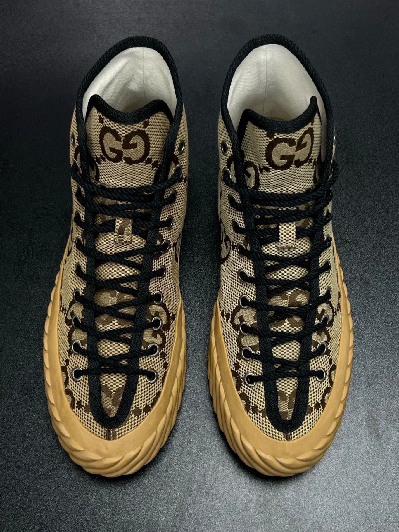 Gucci gucci high-top sneakers in beige color Size US 8 / EU 41 - 3 Thumbnail