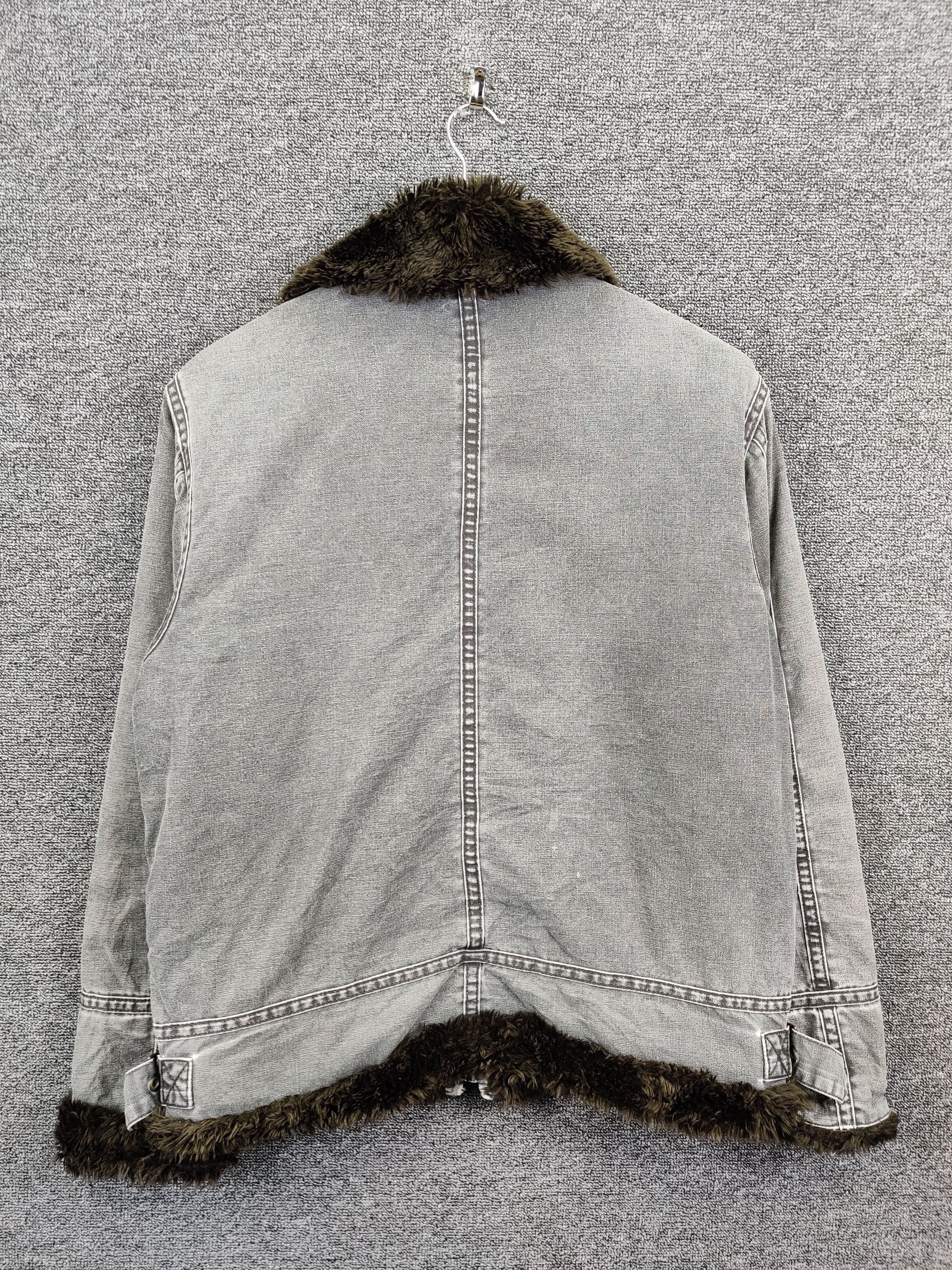 Edwin Vintage Edwin Shearling Denim Faux Fur Jacket Size US M / EU 48-50 / 2 - 6 Thumbnail