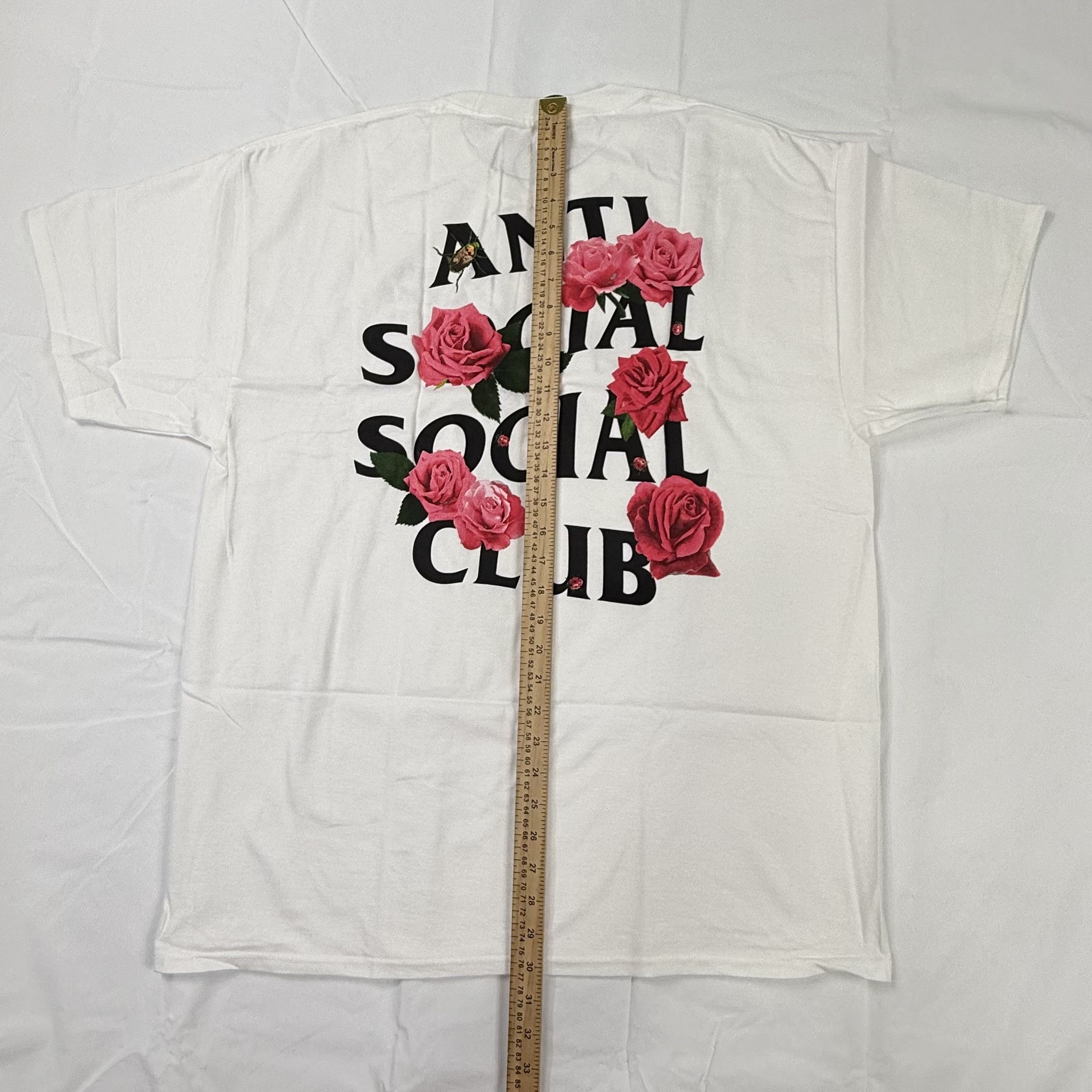 Anti Social Social Club Anti Social Social Club Kkoch White Rose Floral Graphic Tee Size US XL / EU 56 / 4 - 3 Thumbnail
