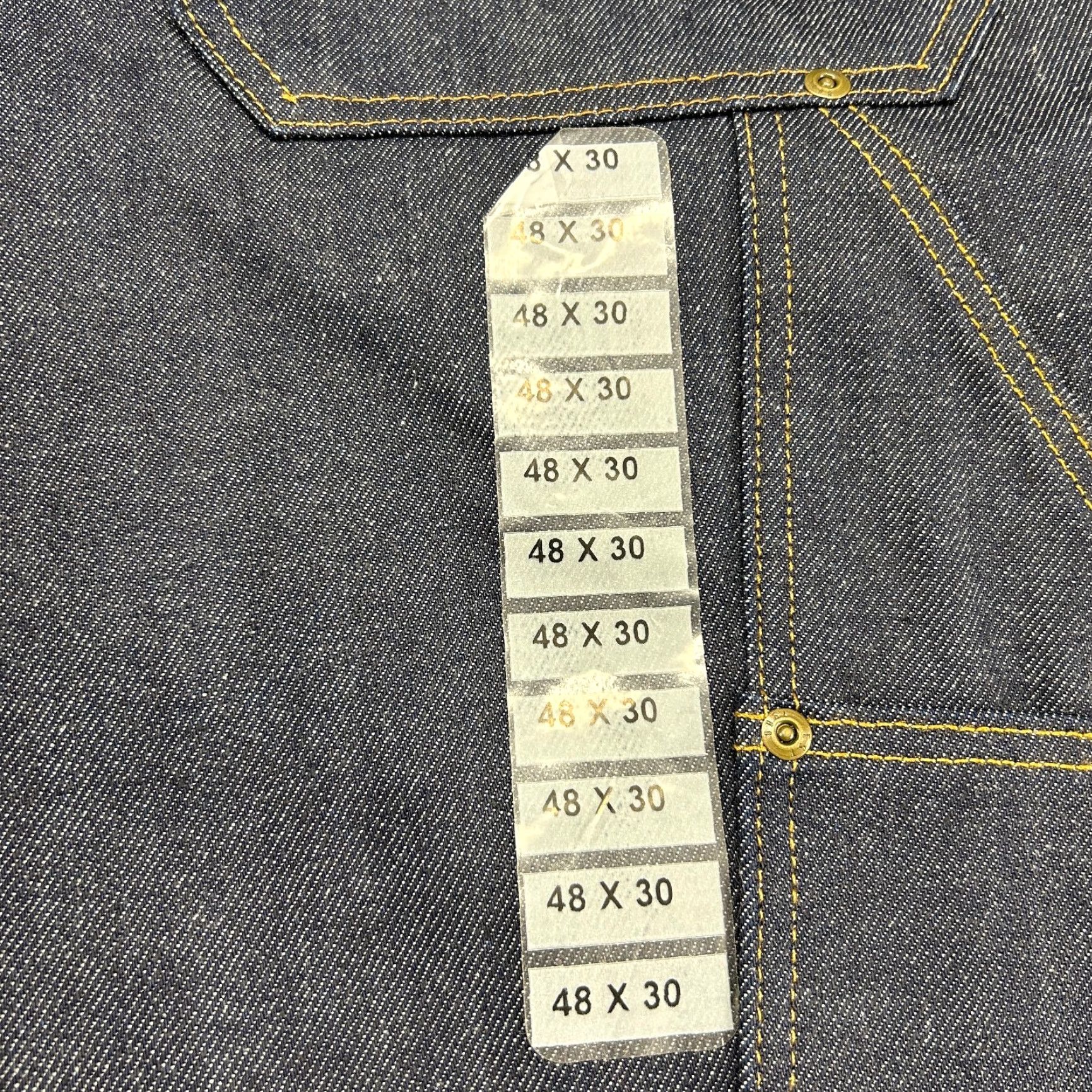 Vintage Key Jeans Mens 48x30 Blue Carpenter Double Knee Relaxed Fit Dark Wash Workwear Jeans Size US 32 / EU 48 - 4 Thumbnail