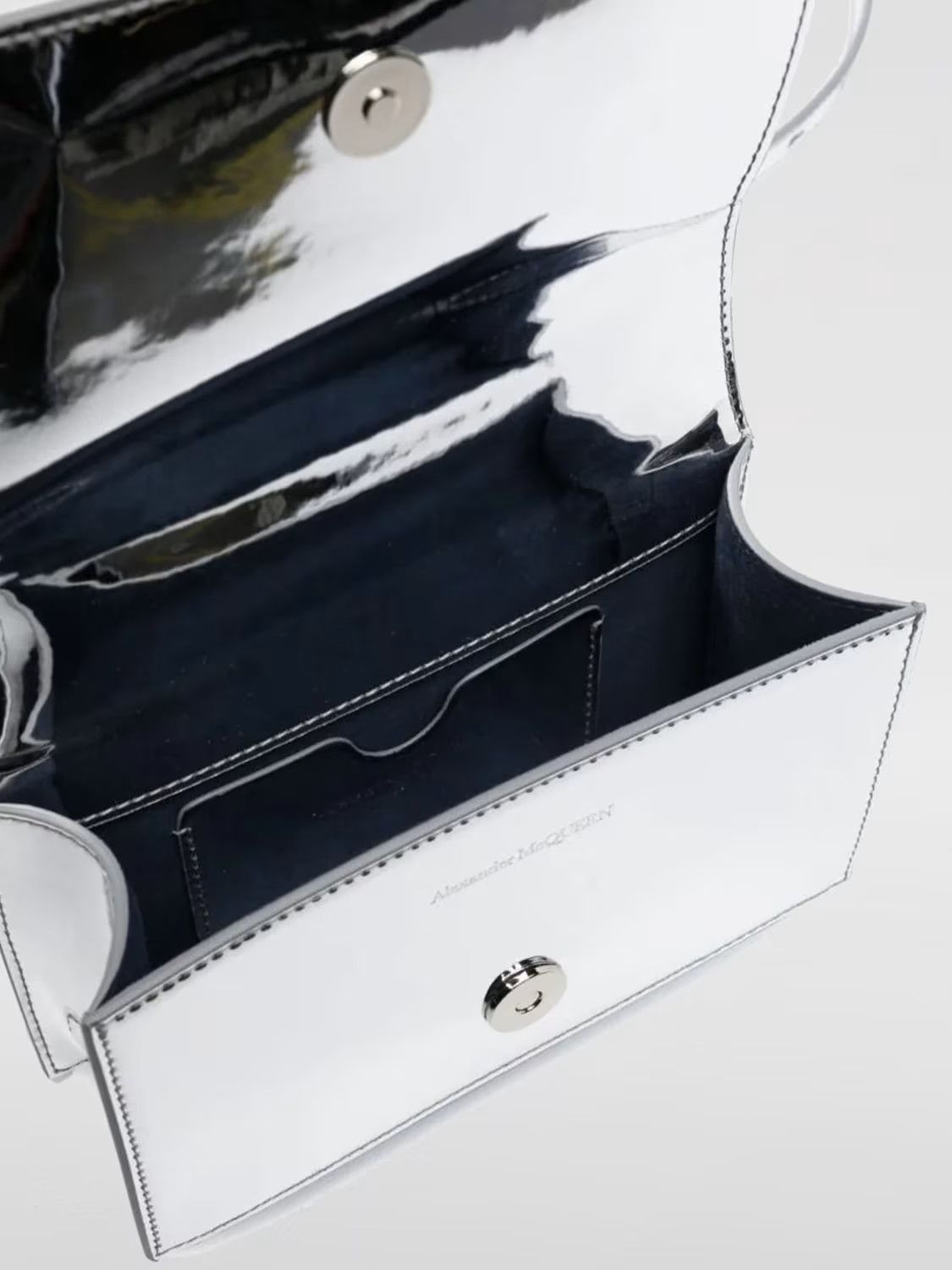 Alexander McQueen o1s22i1n1024 Size: OS / Mini Jewelled Satchel Bag in Silver Size ONE SIZE - 4 Thumbnail