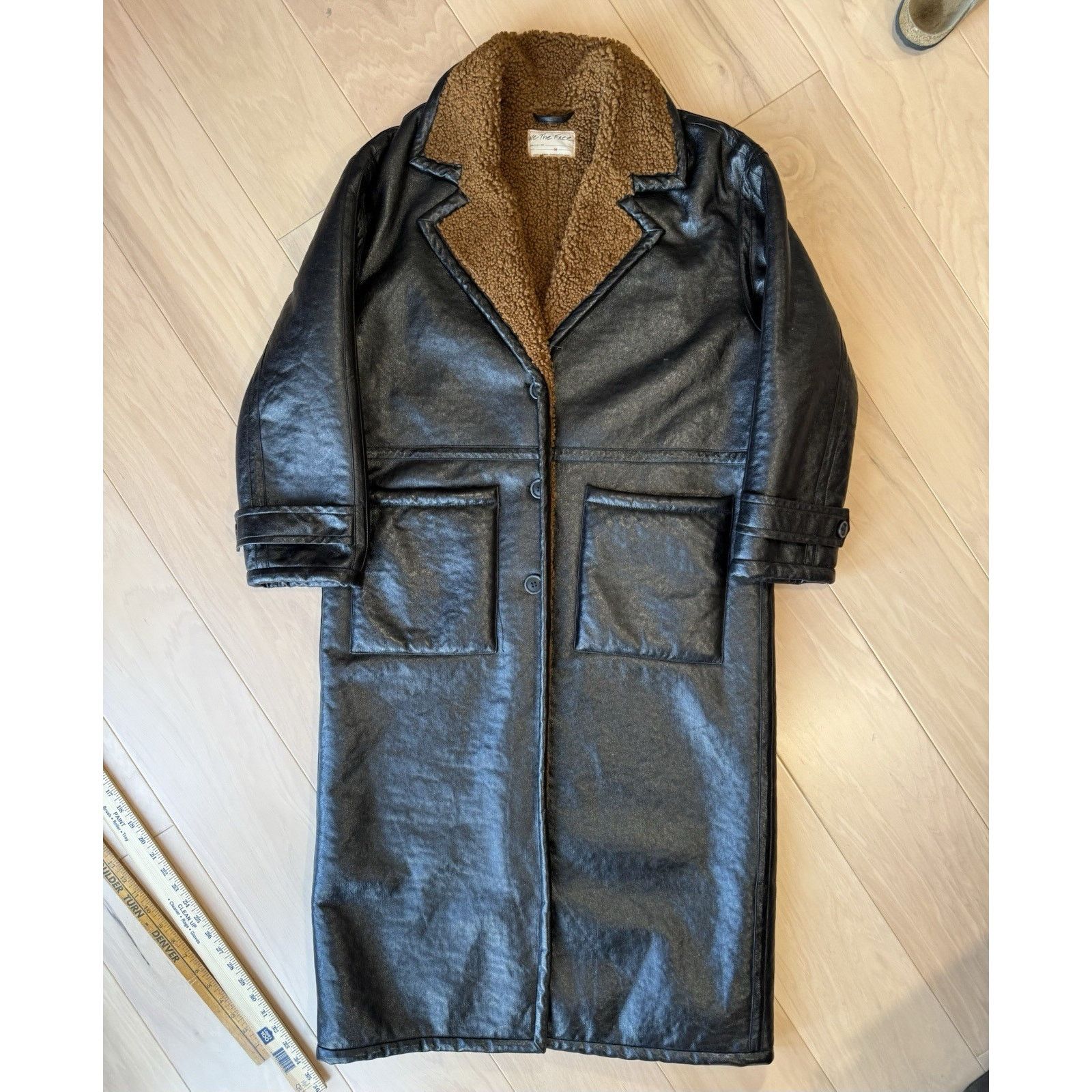 Free People Free People London Vegan Coat Women's Medium Black Long Size M / US 6-8 / IT 42-44 - 2 Thumbnail