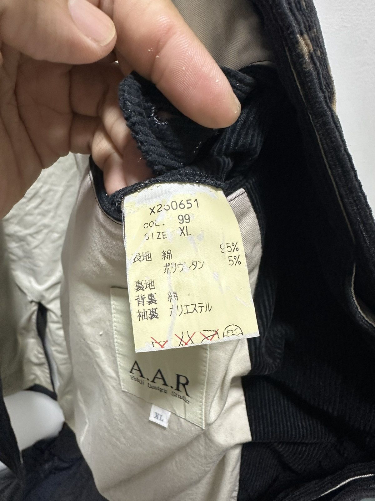 Yohji Yamamoto Yohji Yamamoto A.A.R Corduroy Long Jacket Custom Acid Washed Size US XL / EU 56 / 4 - 9 Thumbnail