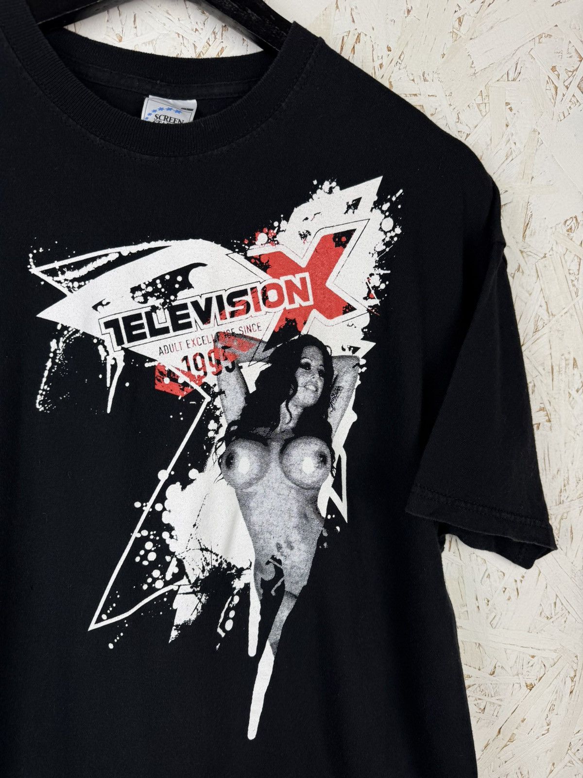 Vintage Vintage TelevisionX Adult Channel Promo Porn Nude 18+ Tee ~M Size US M / EU 48-50 / 2 - 2 Thumbnail
