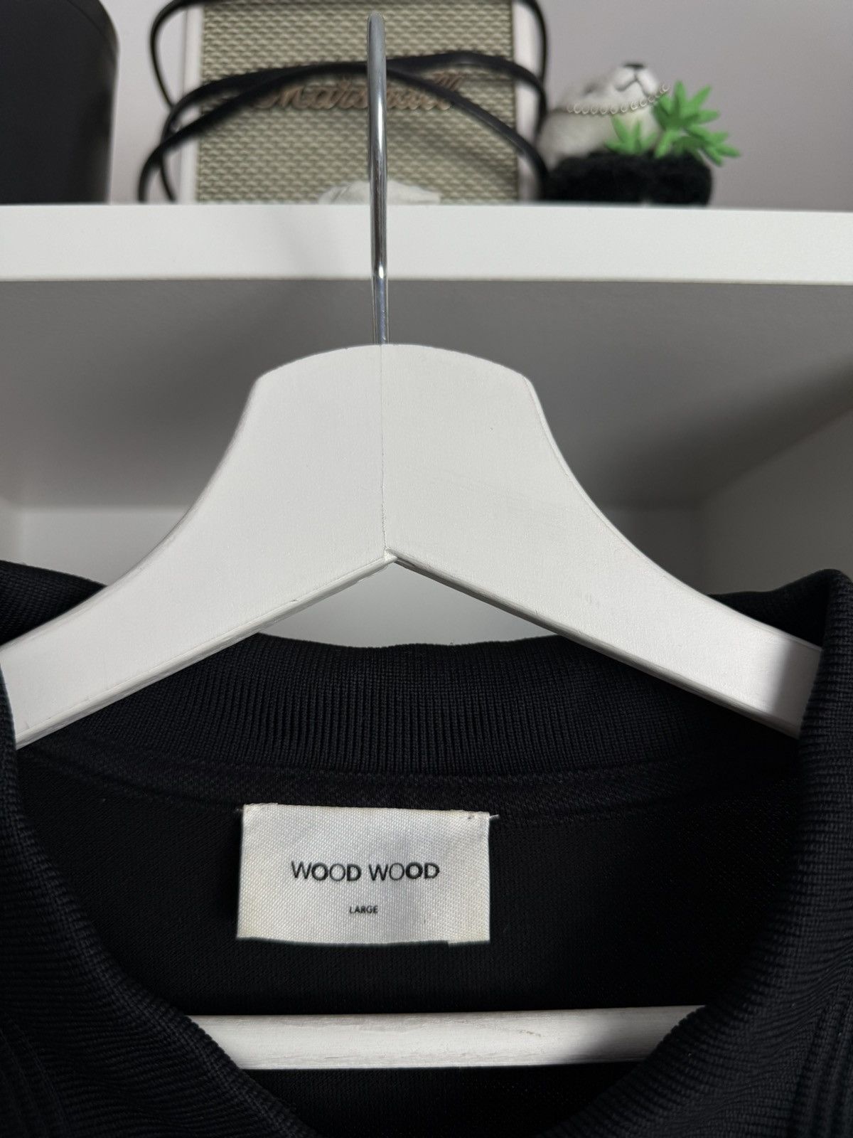 Designer × Wood Wood Wood Wood black longsleeve polo t-shirt L streetwear luxury Size US L / EU 52-54 / 3 - 4 Thumbnail
